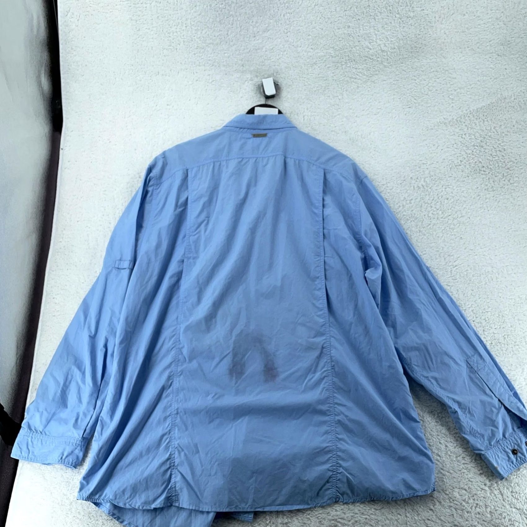 ExOfficio ExOfficio Shirt Mens 2XL Blue Insect Shield Button-Up Ventilated Back Collared Pockets Lightweight Breathable Nylon Polyester Size US XXL / EU 58 / 5 - 3 Thumbnail