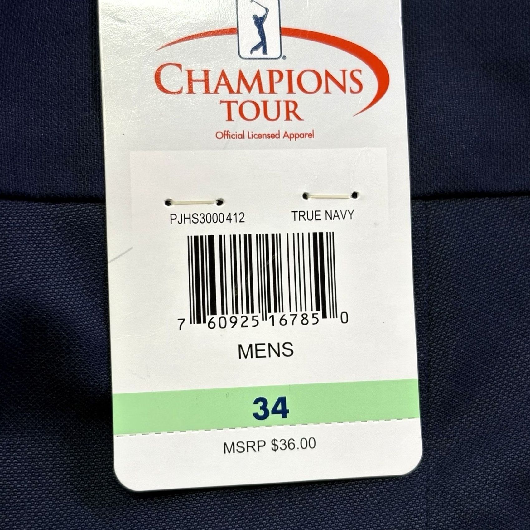 Champion Champions Tour Golf Shorts Navy Blue 34 Flat Front Button Waist 34 Pockets Chino Men Casual Sports Wear Size US 34 / EU 50 - 5 Thumbnail