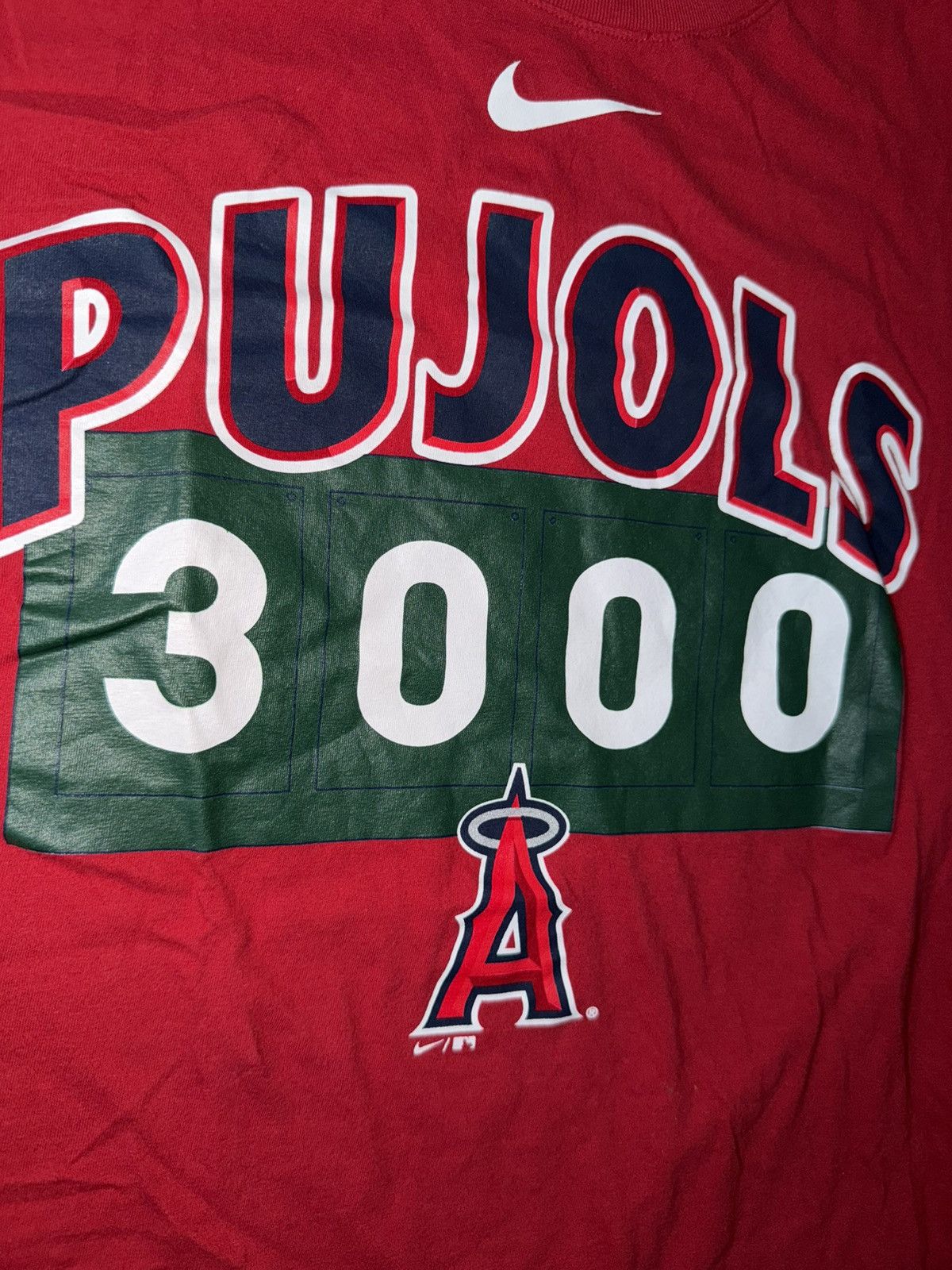 Nike LA Angels Albert Pujols 3000 HR club the Nike tee shirt red Size US M / EU 48-50 / 2 - 3 Thumbnail
