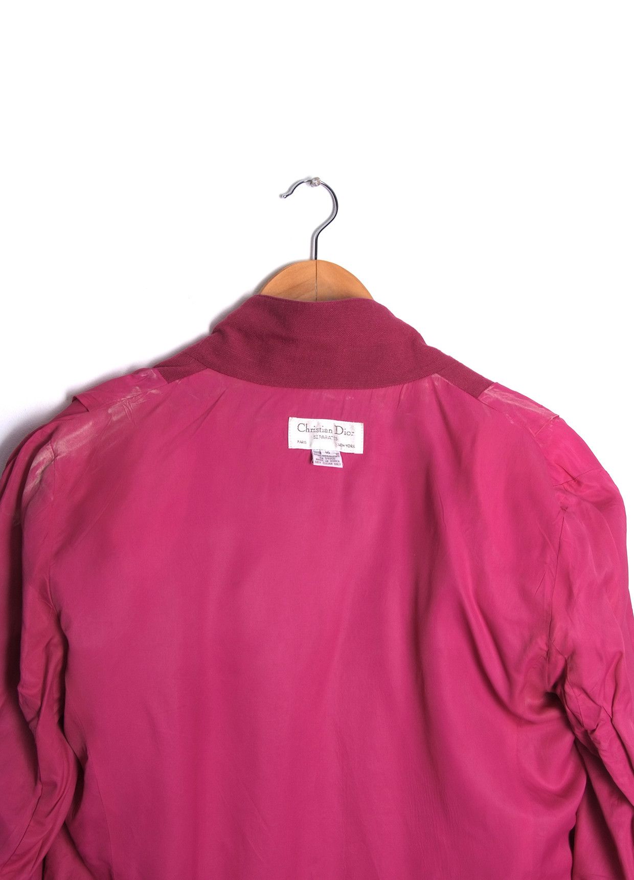 Dior Vintage Christian Dior Crimson Pink Blazer Jacket Size L / US 10 / IT 46 - 6 Thumbnail