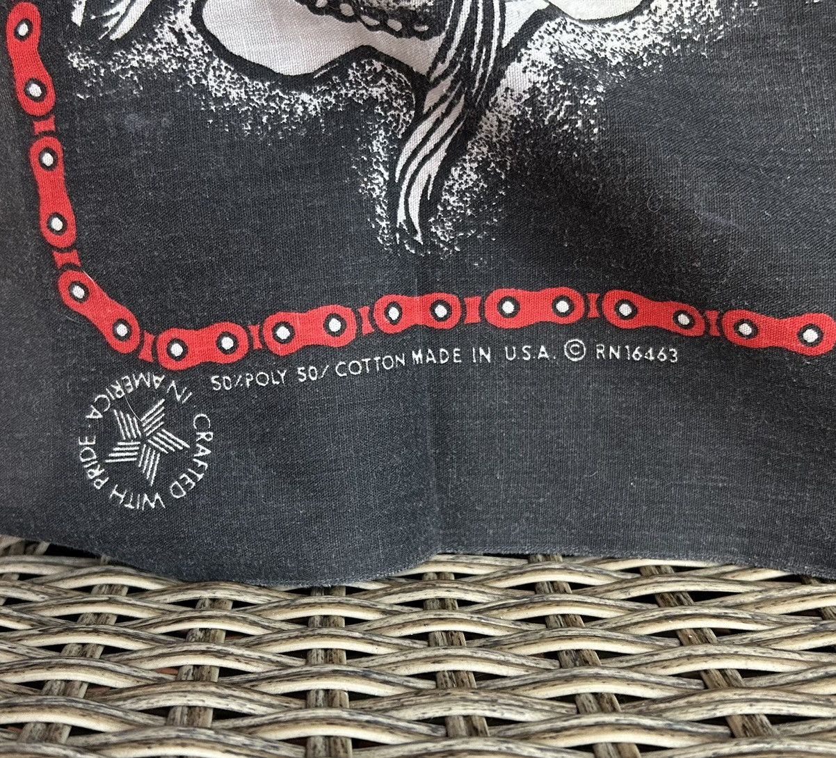 Vintage Vintage Out With Helmet Laws Biker Riders Bandana USA Made Size ONE SIZE - 3 Thumbnail