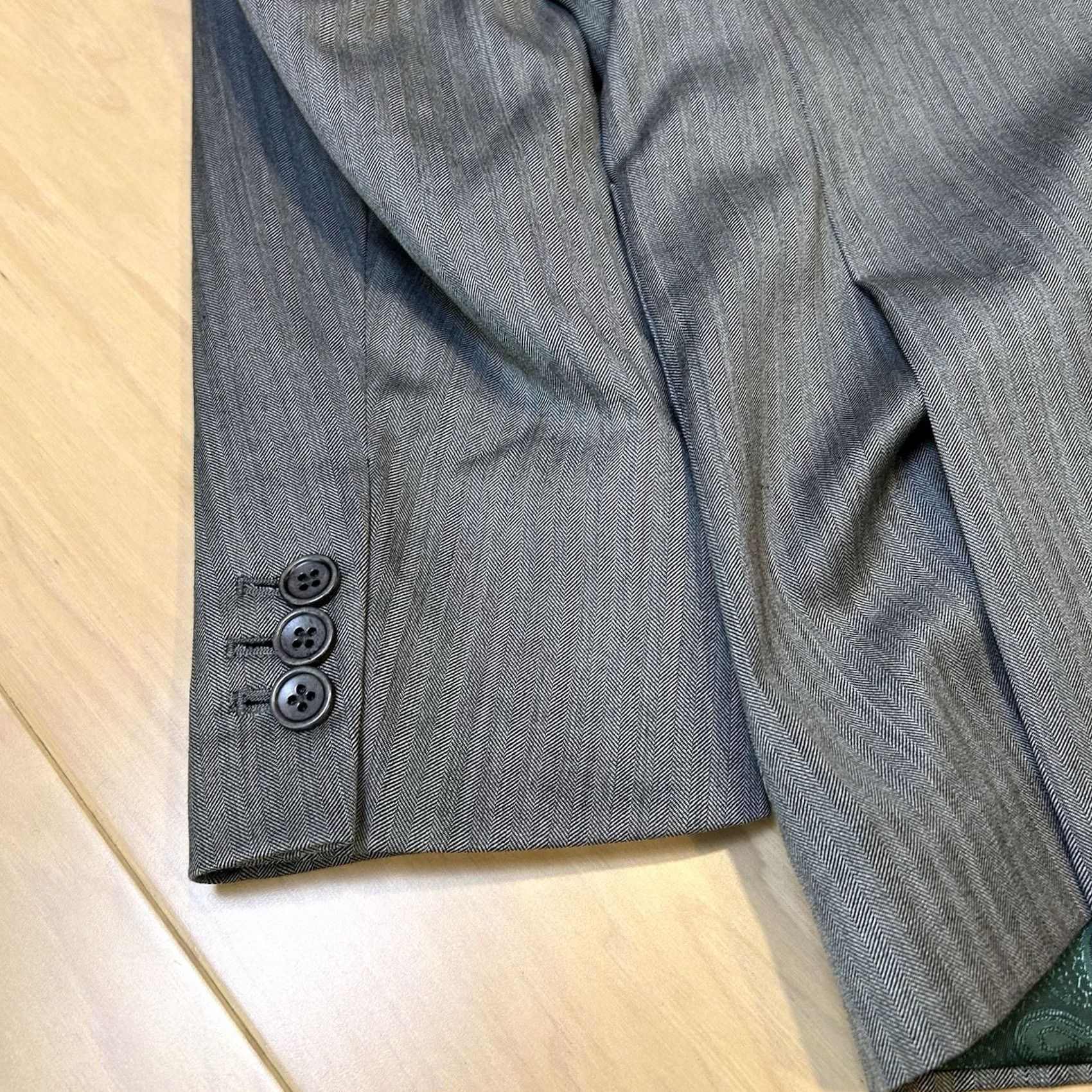 Vintage Tailor on Ten Vitale Barberis Blazer Sport Coat Men’s 36 Slim Wool Blue Button Solid Viscose Lining Lightweight Formal Casual Workwear 90s Style Mens Size 36R - 4 Thumbnail