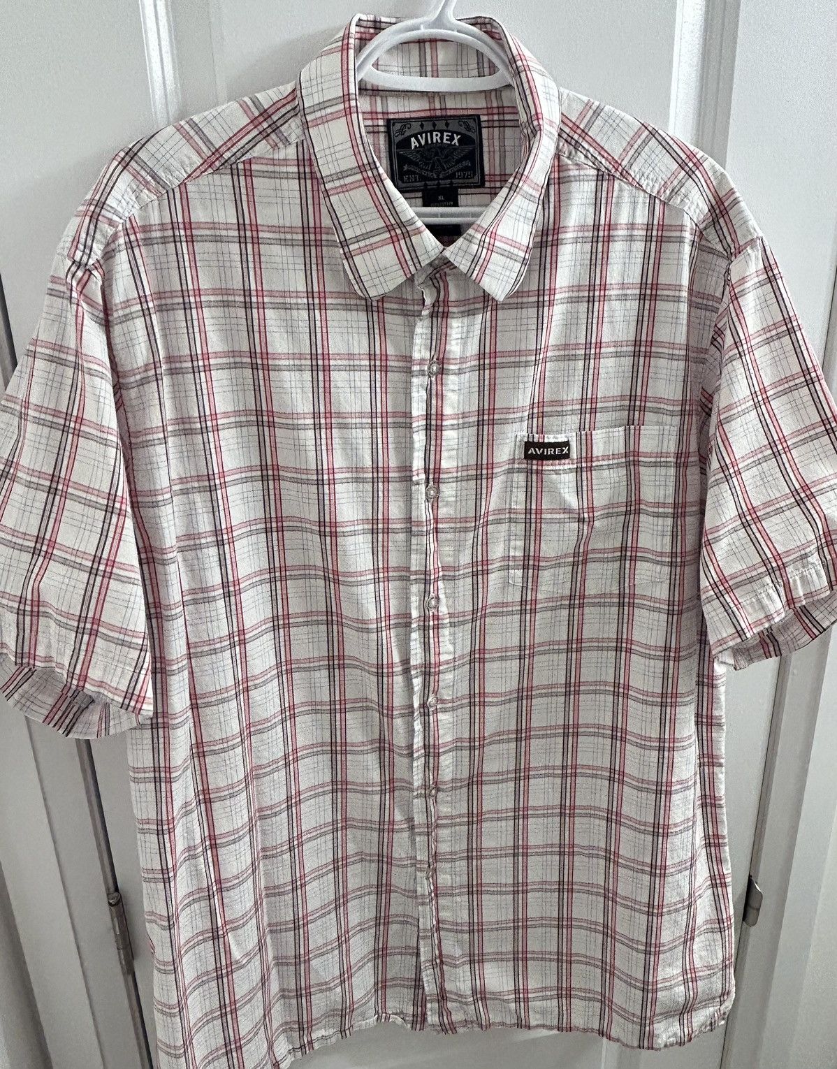 Other Avirex Men’s White & Red Plaid Shirt - Size XL Size US XL / EU 56 / 4 - 2 Thumbnail