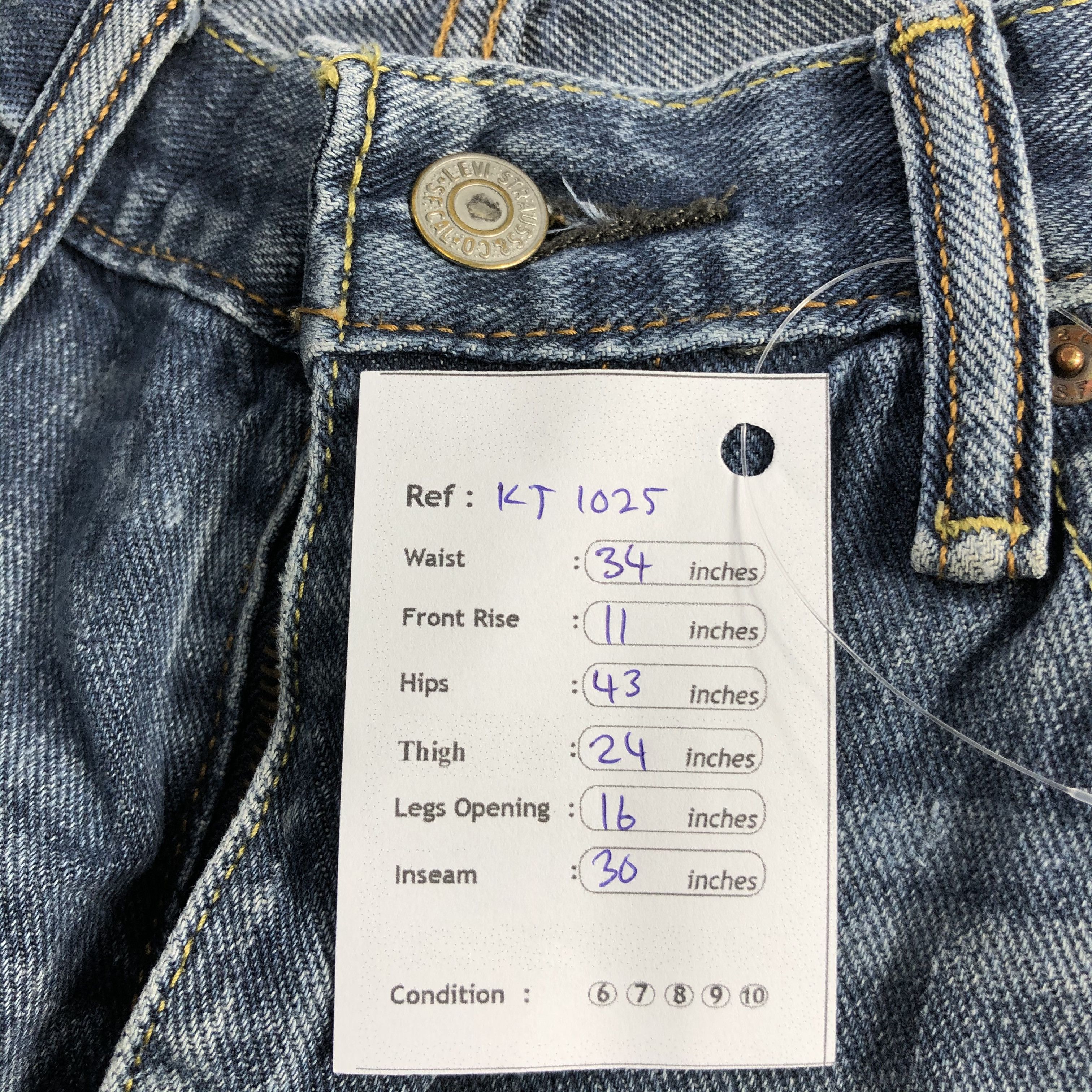 Levi's Vintage Levi's 514 Jeans Blue Wash Denim KJ1025 Size US 32 / EU 48 - 14 Thumbnail