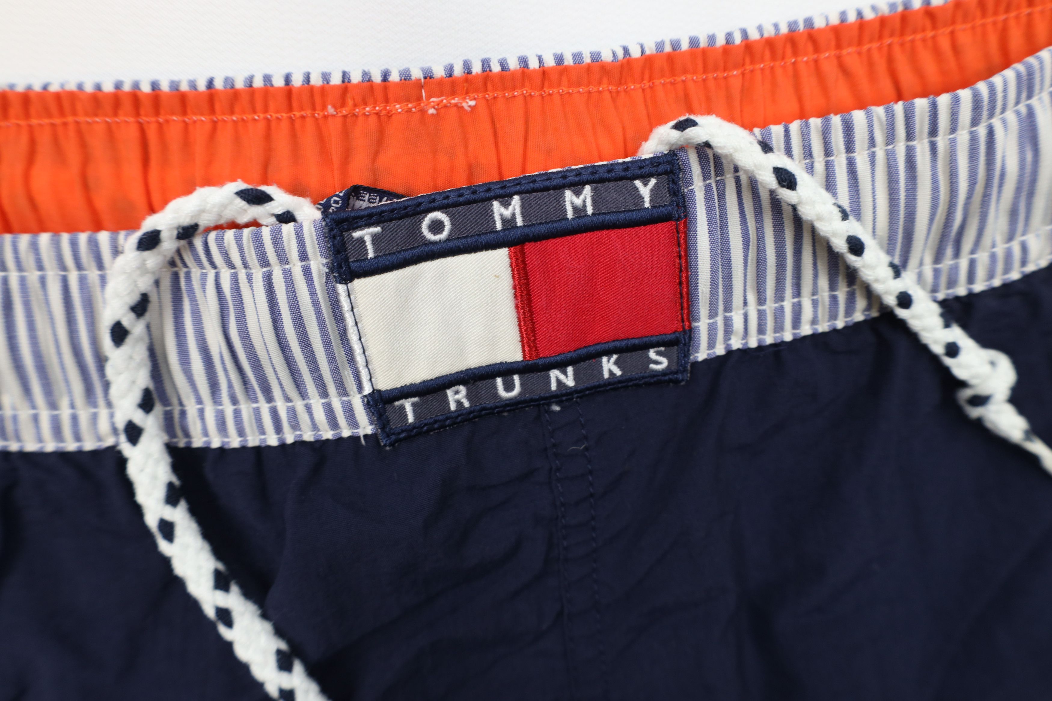 Tommy Hilfiger × Vintage Vintage 90s Tommy Hilfiger Striped Lined Shorts Swim Trunks Size US 36 / EU 52 - 7 Thumbnail