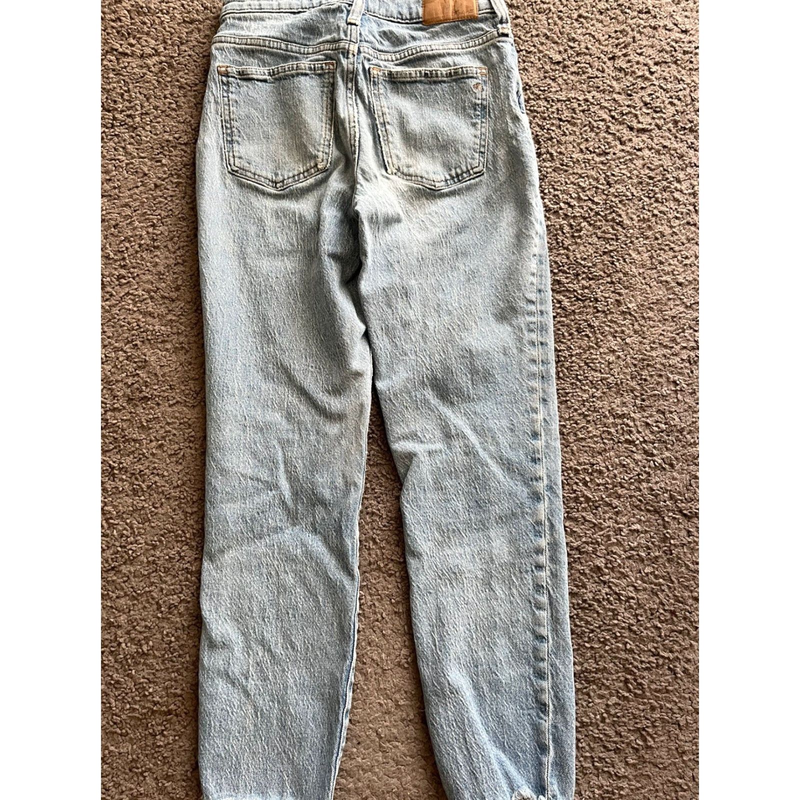 Madewell Madewell Jeans Womens Blue 25x25 Stretch Raw Hem Cut Off Distressed Regular Size 25 Color Blue Size 42" / US 20 - 3 Thumbnail