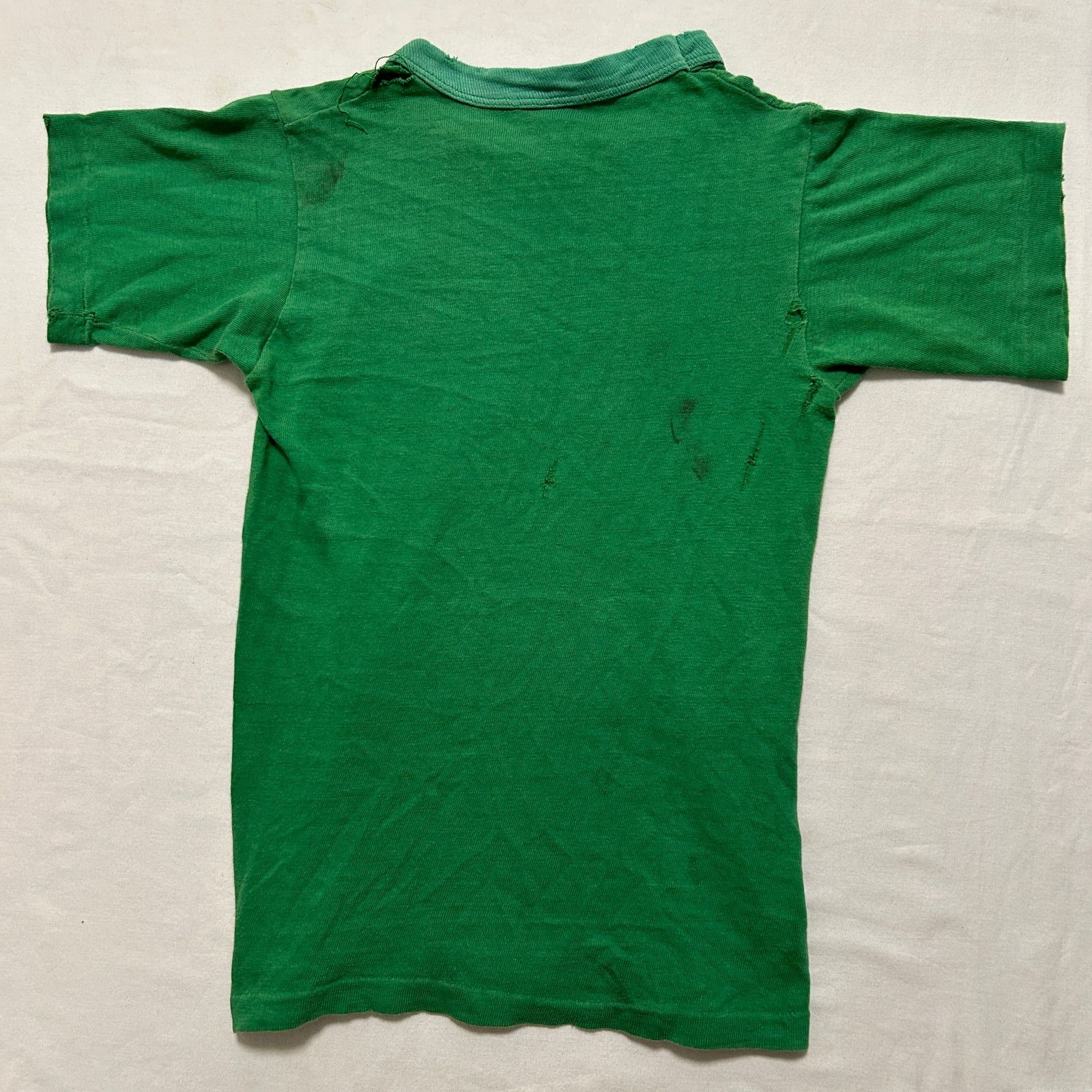 Other VTG 60s Charlie Brown Distressed Ringer T-Shirt Green Kids M Size US M / EU 48-50 / 2 - 3 Thumbnail