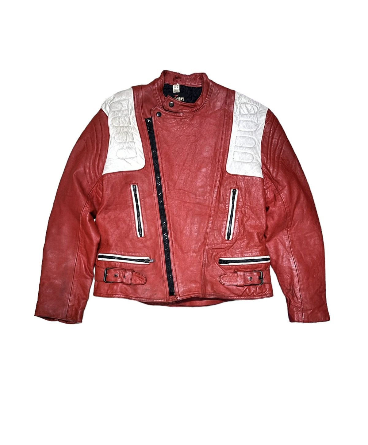 Okinawa Prefecture Fieldsheer Leather Jacket Vtg 80s Fieldsheer