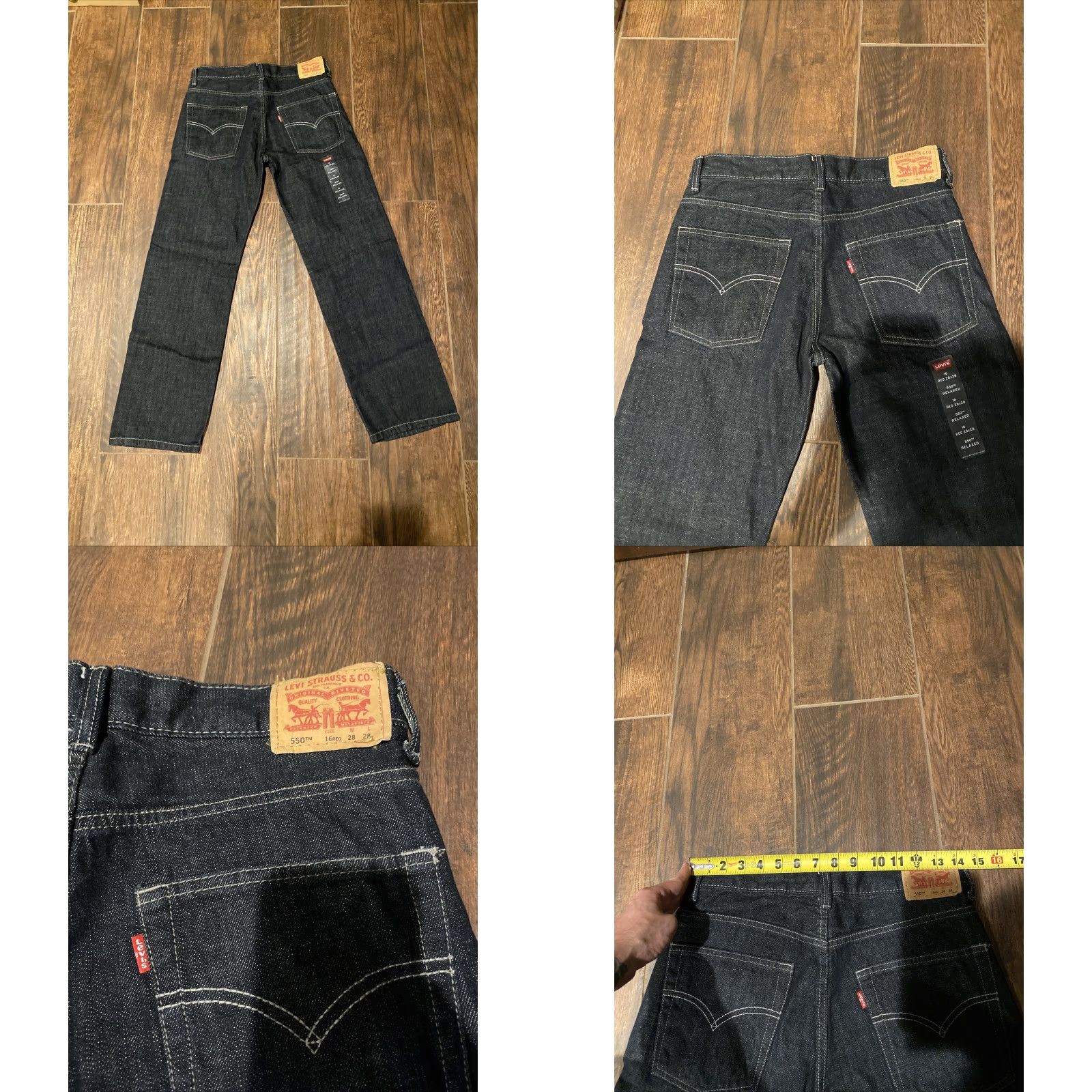 Levi's VINTAGE Levi's 550 Jeans 16R 28x28 Relaxed Mom Denim Blue 100% Cotton Jeans Womens 80s 90s Logo Easy Care Pockets NWT Size 38" / US 16 / IT 52 - 8 Thumbnail