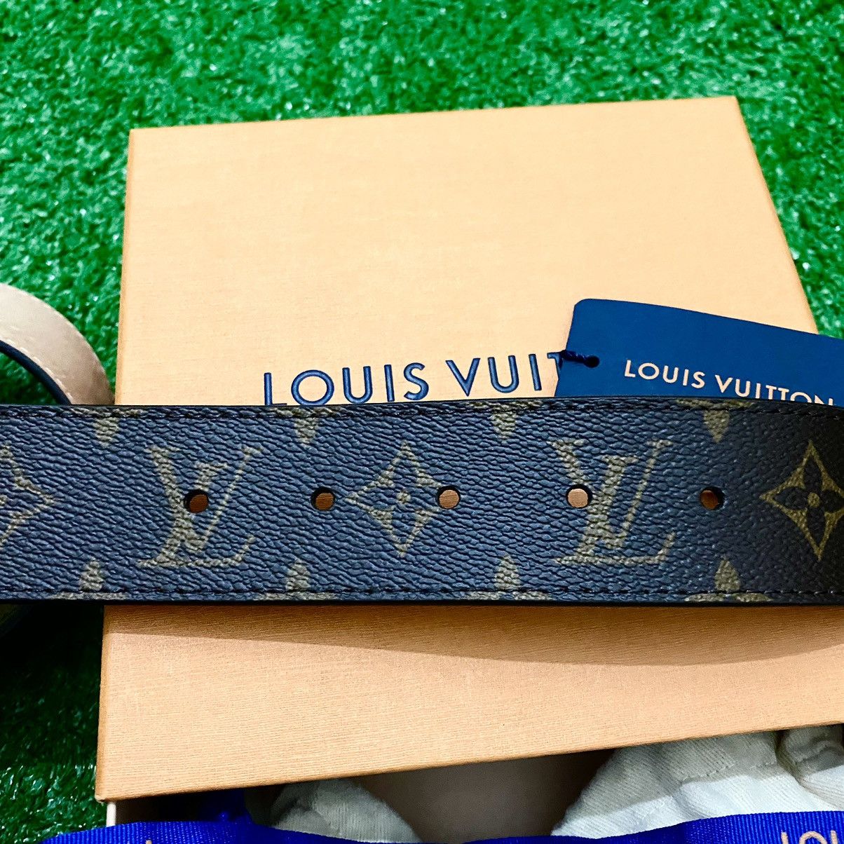 Louis Vuitton LOUIS VUITTON 40 Mono 95 Gold Buckle Belt Complete Set NEW! Size 38 - 8 Thumbnail