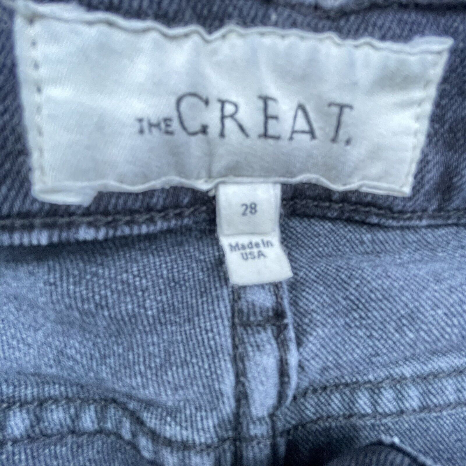 THE GREAT The Great Jeans Womens 28 The Fellow Charcoal Raw Hem Frayed Size 28" / US 6 / IT 42 - 8 Thumbnail