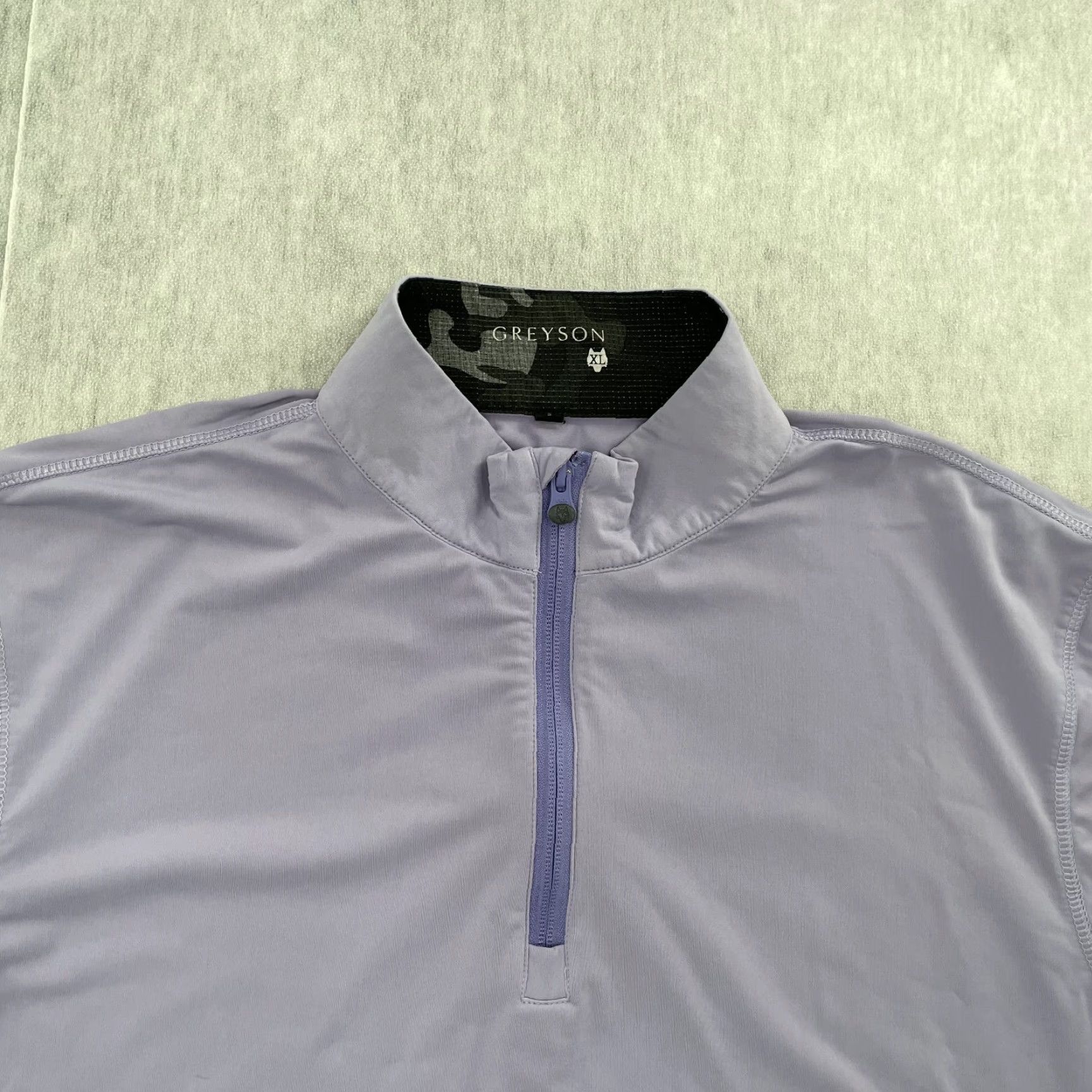 Vintage GREYSON Purple Mock Neck 1/4 Zip Pullover Sweater Adult XL Golf Logo Mens Size US XL / EU 56 / 4 - 3 Thumbnail