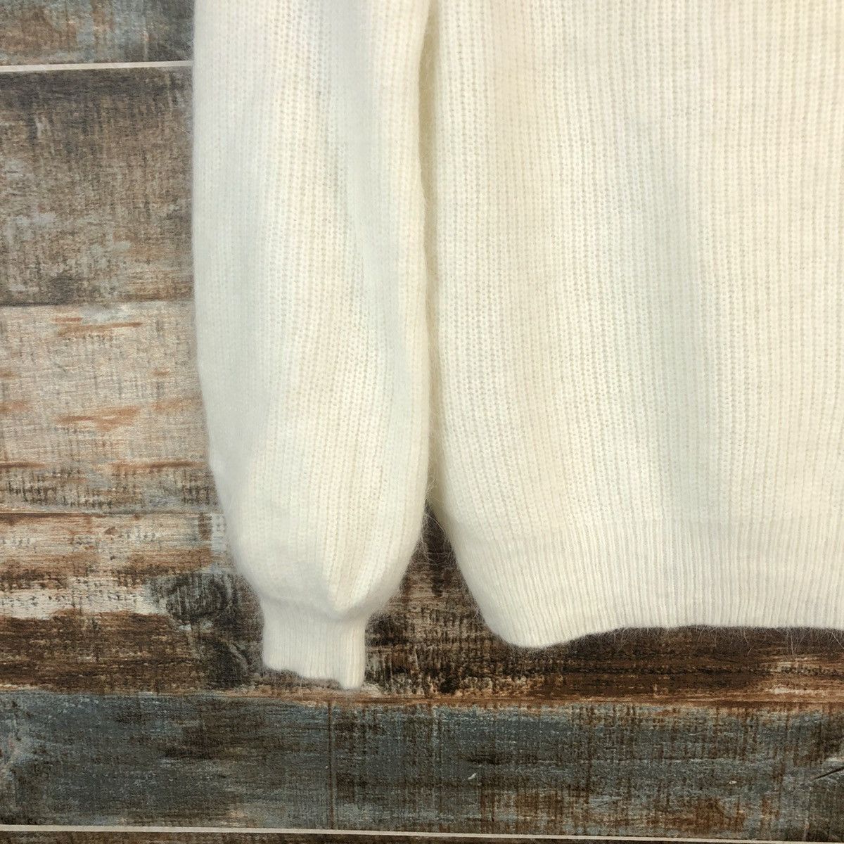 Homespun Knitwear × Japanese Brand DLL Je Chichi White mohair shaggy Knitwear #C043 Size M / US 6-8 / IT 42-44 - 7 Thumbnail