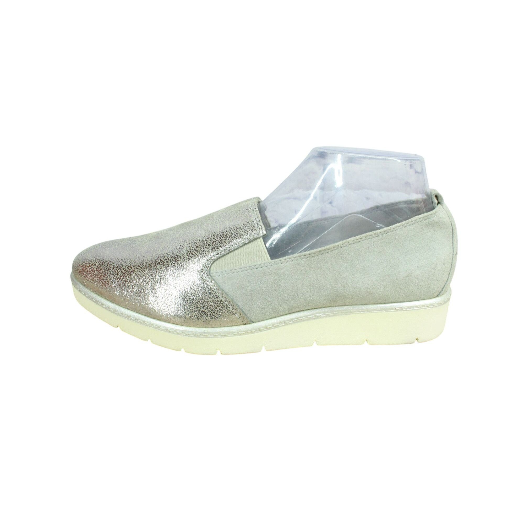 Other Tamaris Silver Leather Slip-On Loafers Women's Size 9.5 / 40 Size US 9.5 / IT 39.5 - 1 Thumbnail
