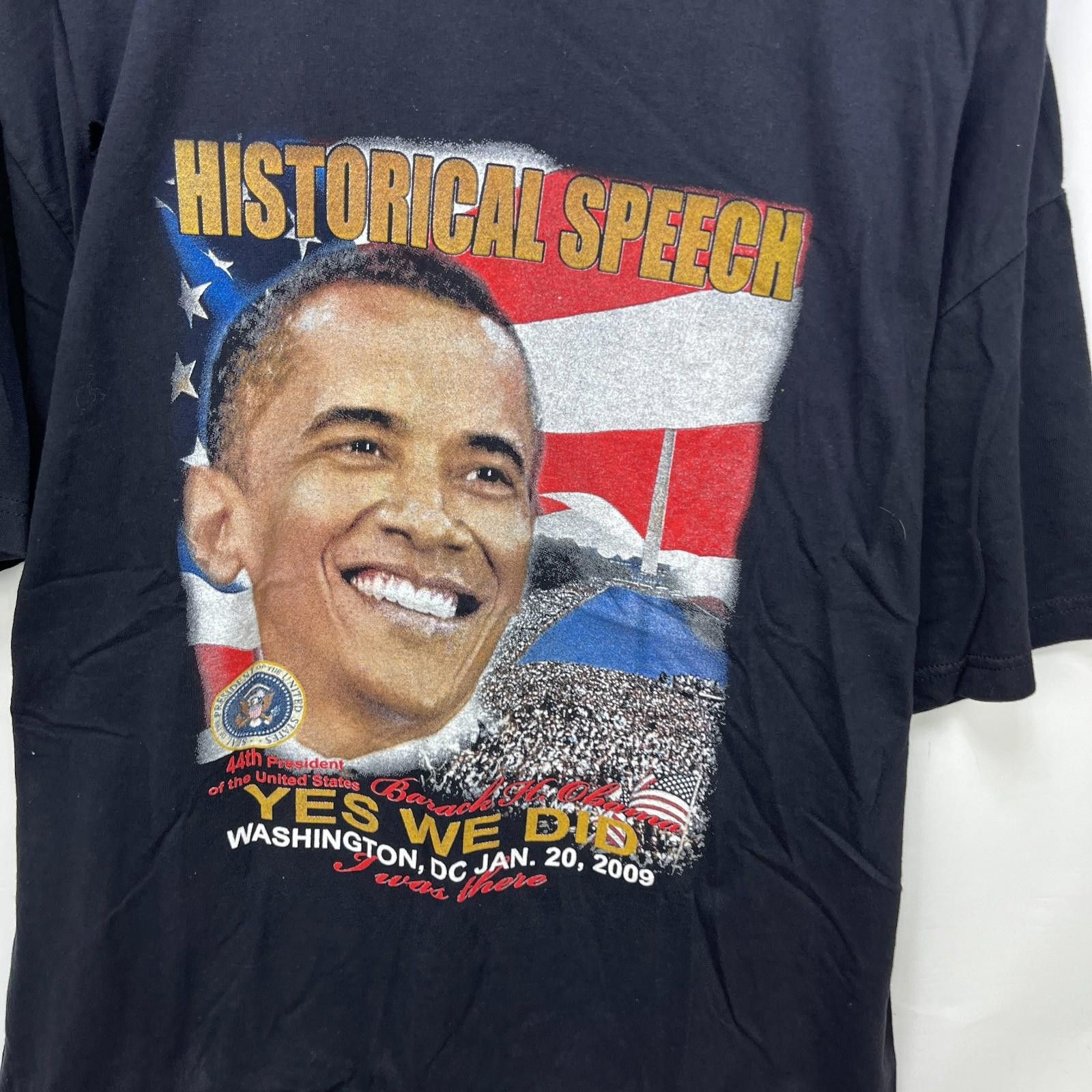 Vintage Vintage Barack Obama Historical Speech USA Y2K T-Shirt 2XL Size US XXL / EU 58 / 5 - 2 Thumbnail