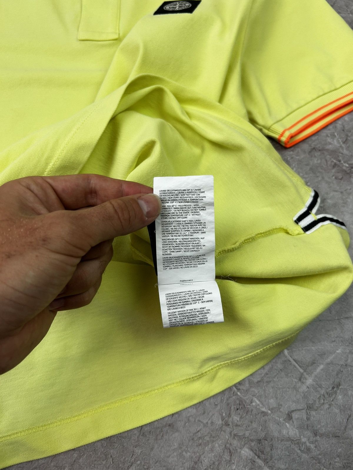 Stone Island Vintage Polo Stone Island Box Logo Tee Yellow T-shirt Size US M / EU 48-50 / 2 - 10 Thumbnail