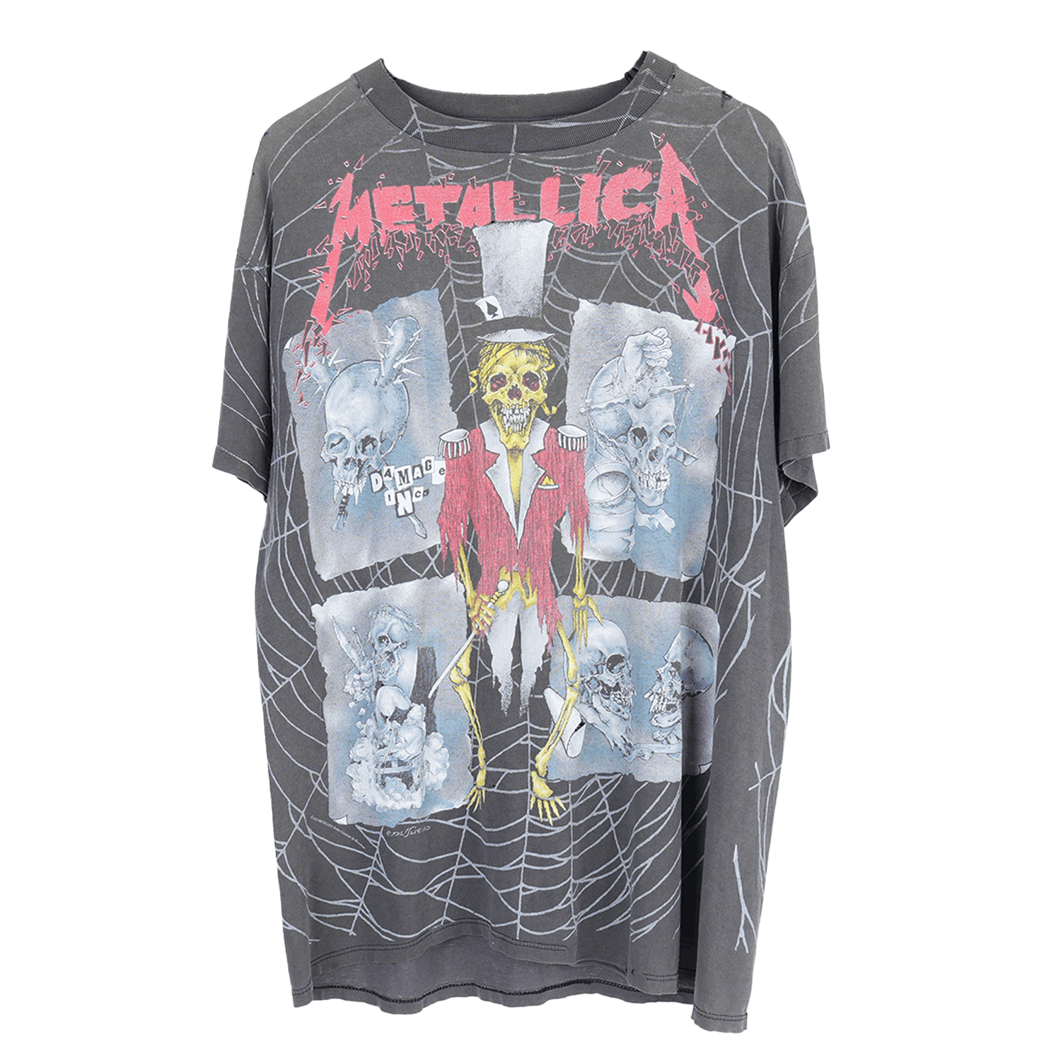 Vintage VINTAGE THRASHED FADED METALLICA RING MASTER AOP TEE Size US XL / EU 56 / 4 - 1 Thumbnail