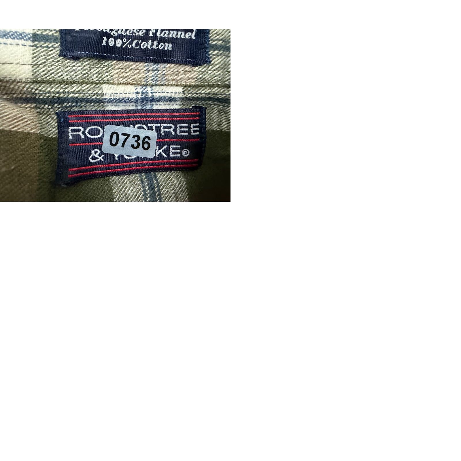 Roundtree & Yorke VINTAGE Roundtree & Yorke Flannel Shirt Men XL Olive Plaid Cotton 90s 90s Grunge Hipster Outdoor Preppy Button-Up Collared Long Sleeve Size US XL / EU 56 / 4 - 10 Thumbnail