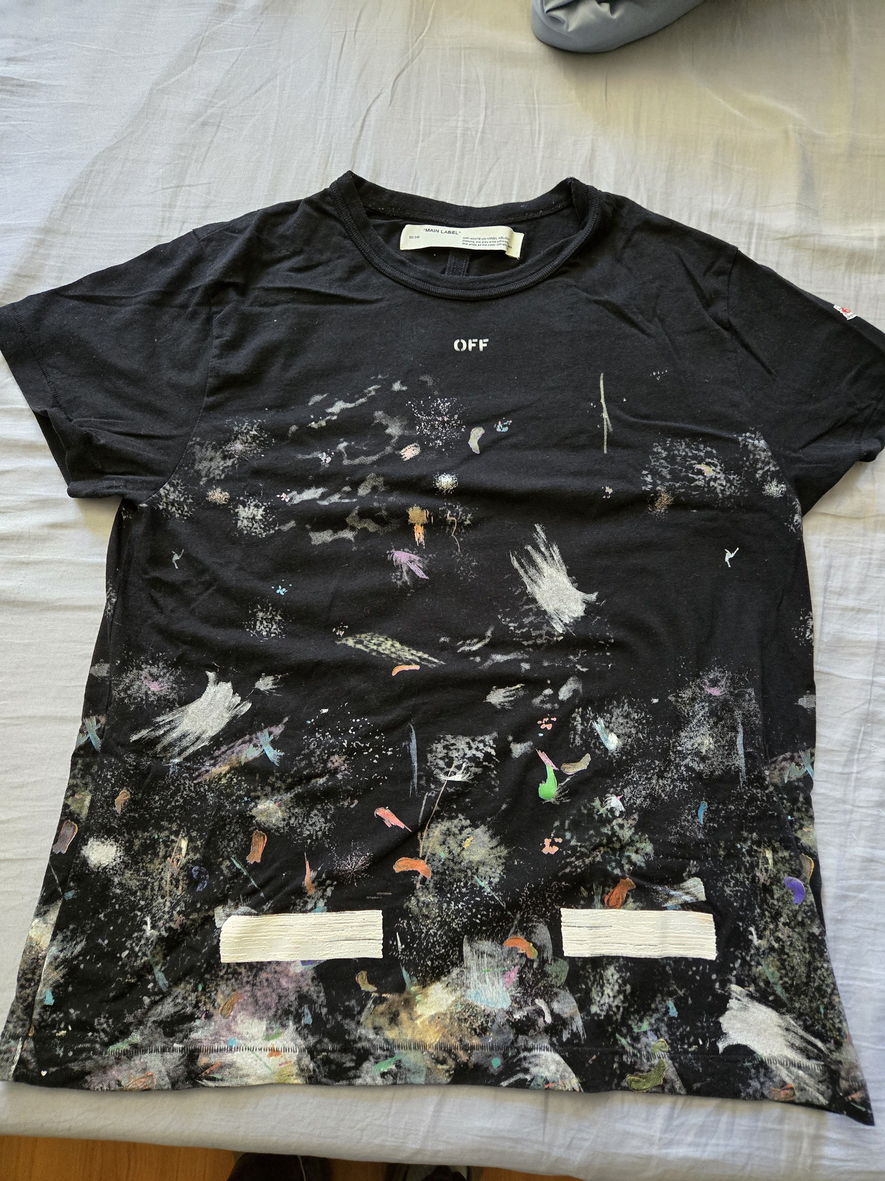 Off-White Off-White black 'The Rain' 'Modernism' T-shirt
