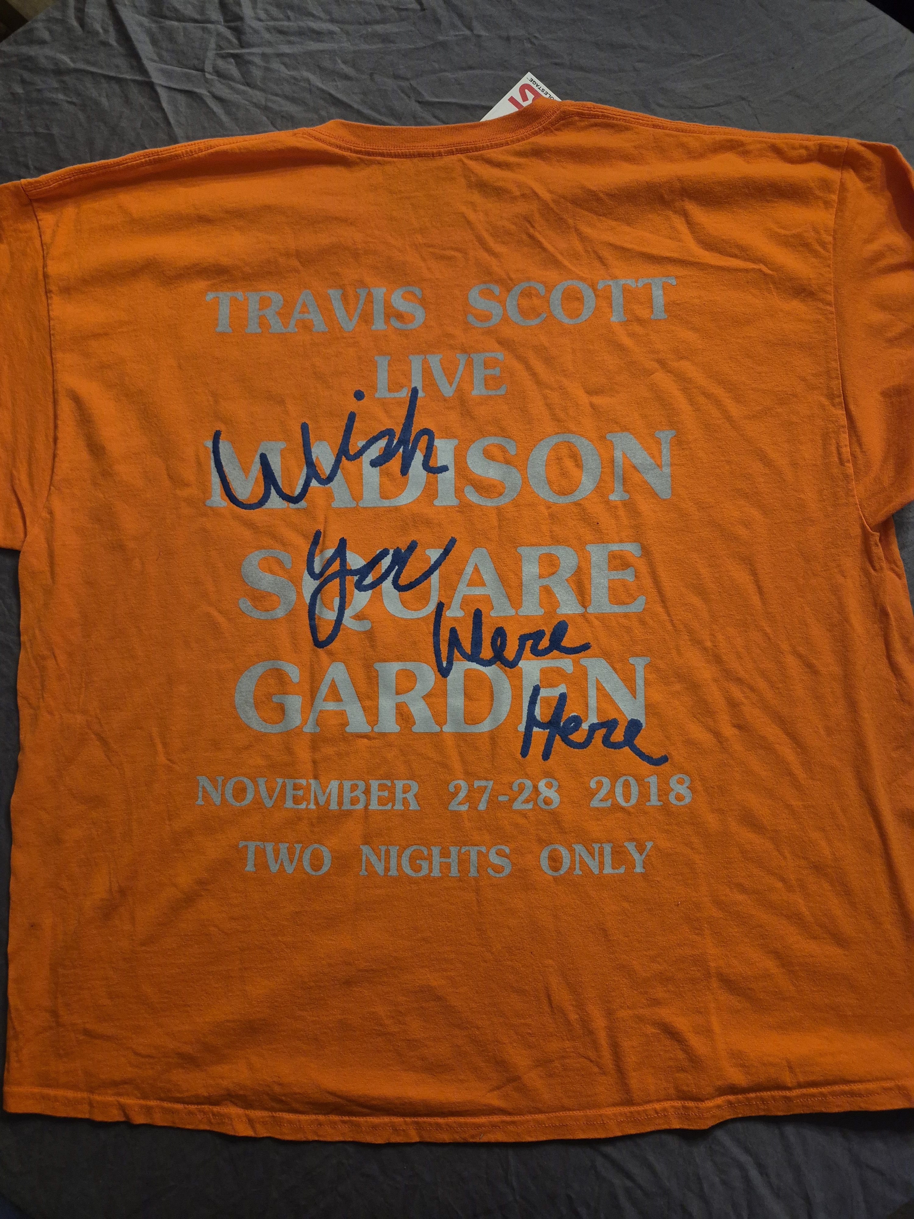 Travis Scott Travis Scott Wish You Were Here MSG Tour Tee Size 2XL XXL Size US XXL / EU 58 / 5 - 5 Thumbnail