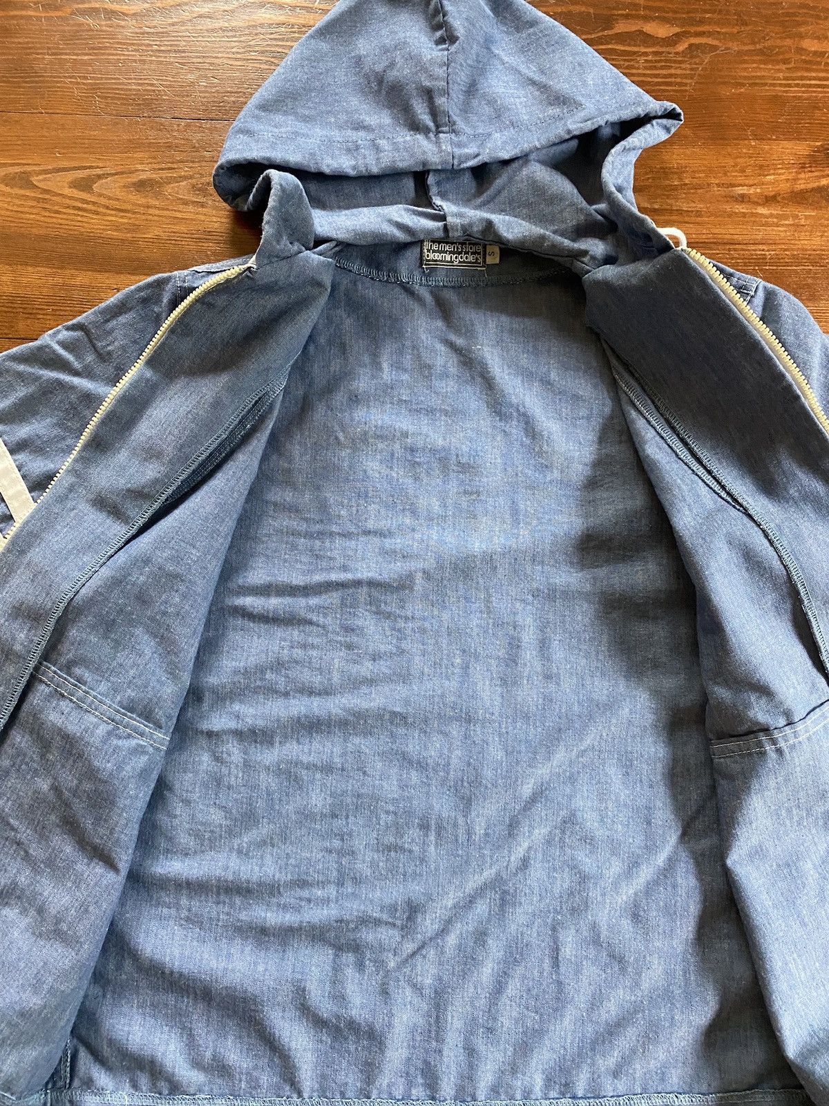 Bloomingdale's Vintage 80’s Bloomingdale’s Blue Full Zip Light Hood Jacket Size US S / EU 44-46 / 1 - 12 Thumbnail