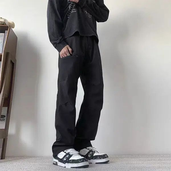 VIBE Black High Street Loose Fit Vintage Work Pants Size US 30 / EU 46 - 4 Thumbnail