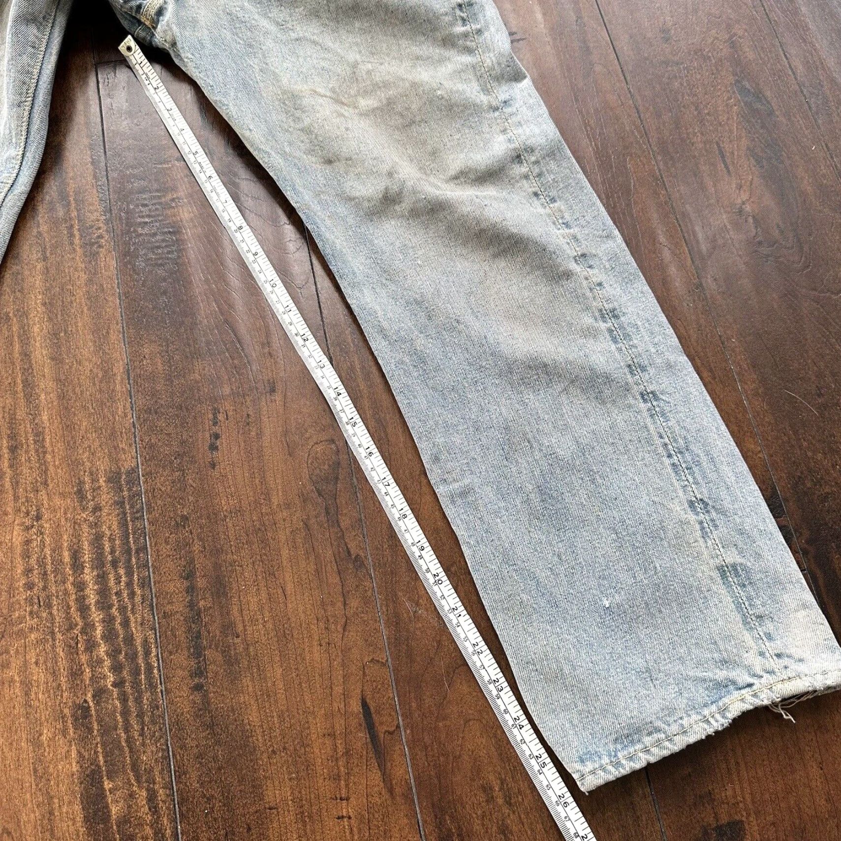 VINTAGE Levi's 501 XX Jeans 1960s Men 26x26 Straight Distressed Denim Blue 60s Retro Denim