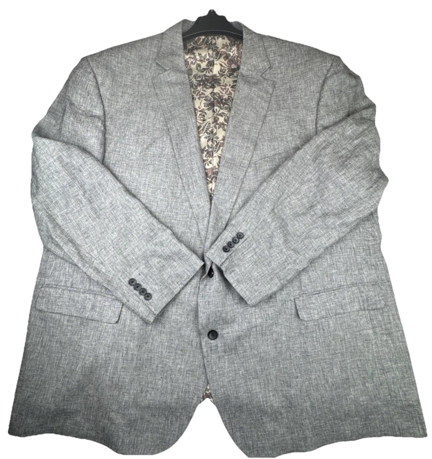 Other Oak Hill Linen Blend Blazer 2 Button Floral Lined 4XLT 58/60 Size 54R - 1 Thumbnail