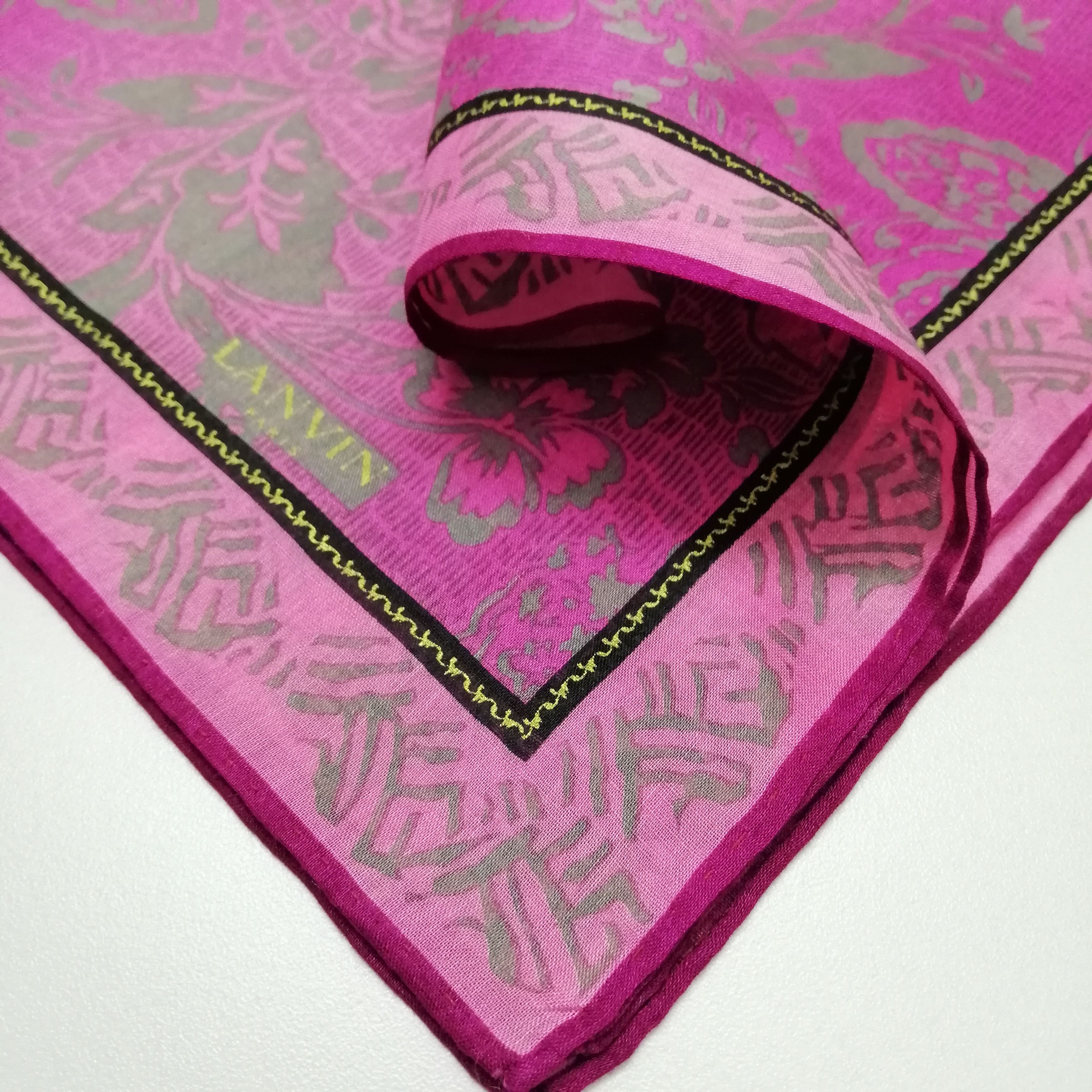 Lanvin Vintage Lanvin Handkerchief/Neckerchief/Scarf-KD2106 Size ONE SIZE - 5 Thumbnail