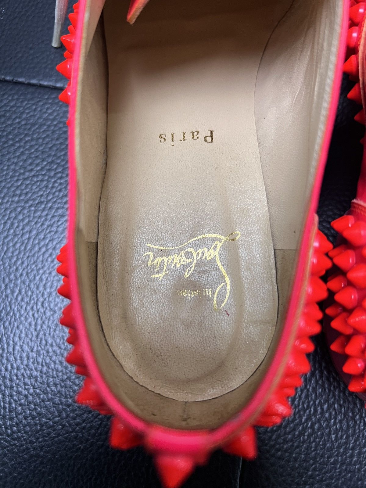 Christian Louboutin Christian Louboutin CL Red Studded Red Sole Low Top Boots Size US 7 / EU 40 - 13 Thumbnail
