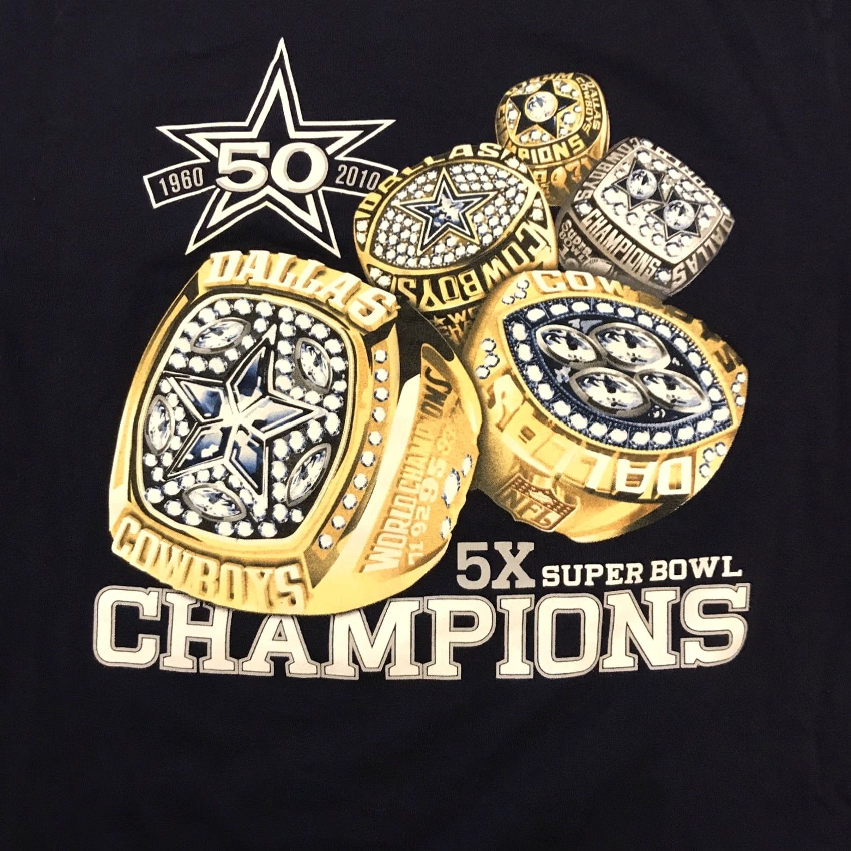 Champion Dallas Cowboys Super Bowl Champions Dark Blue T-Shirt 50 anniversary S 1514 Size US S / EU 44-46 / 1 - 4 Thumbnail