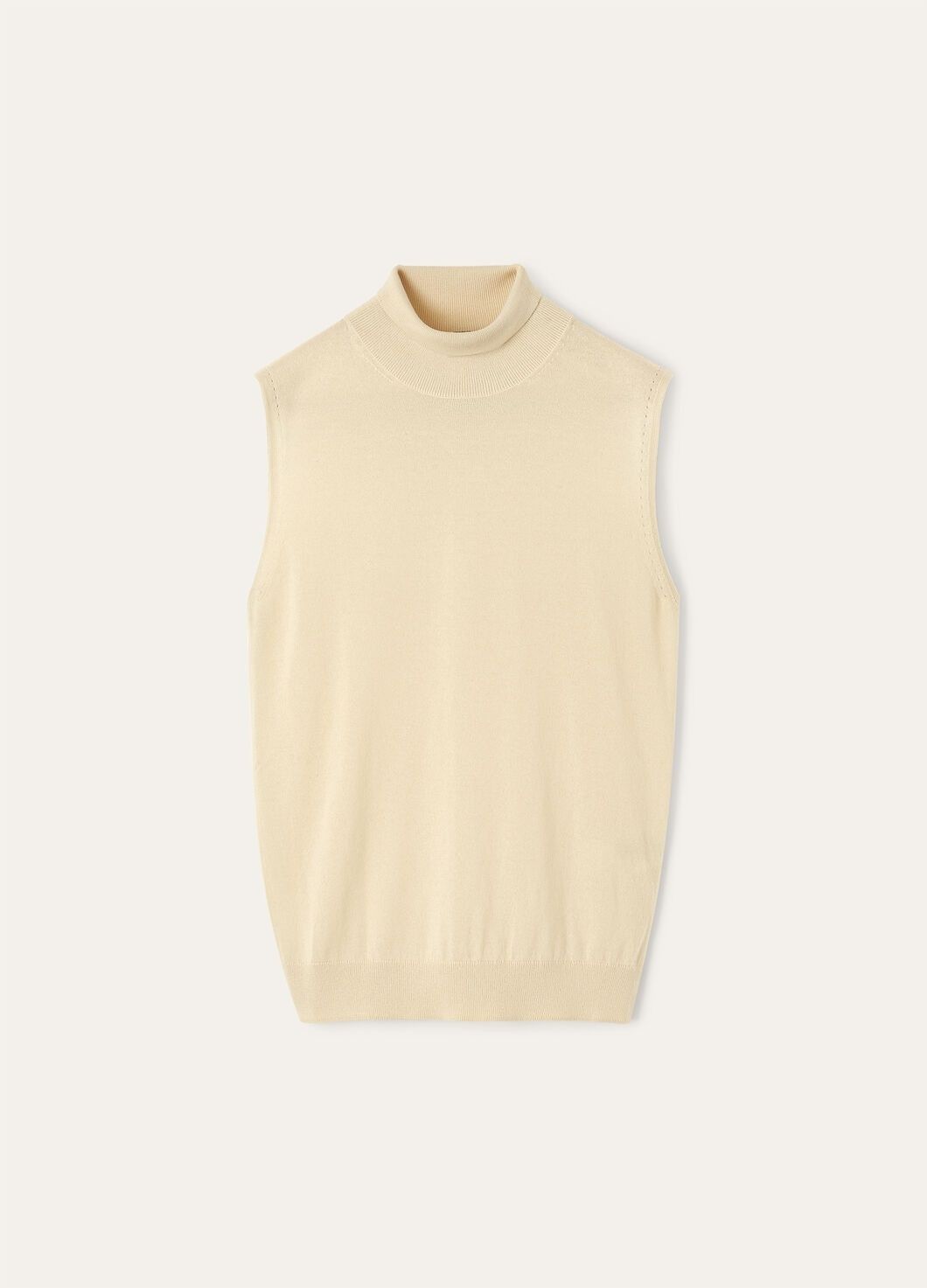 Loro Piana o1w1db10825 FAO5327 Piuma Top in Beige Size XS / US 0-2 / IT 36-38 - 1 Thumbnail