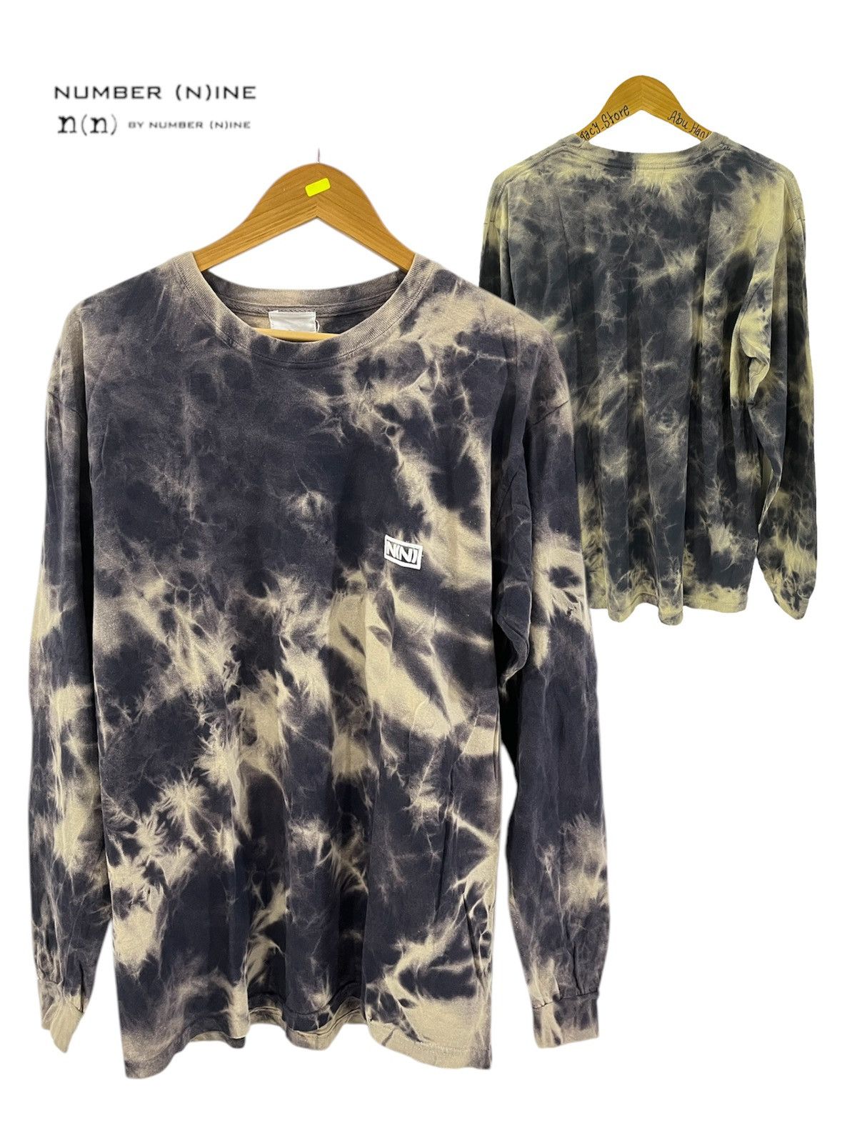 Japanese Brand × Number (N)ine × Vintage Vintage Number Nine Small Logo Acids wash longsleeve t shirt Size US L / EU 52-54 / 3 - 1 Thumbnail