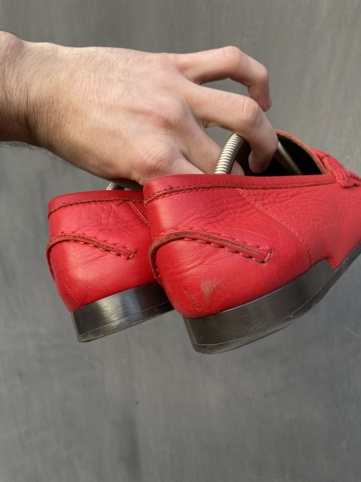 Dolce & Gabbana Dolce Gabbana Leather Red Moccasin Size U.K. 7.5 Size US 8 / EU 41 - 9 Thumbnail