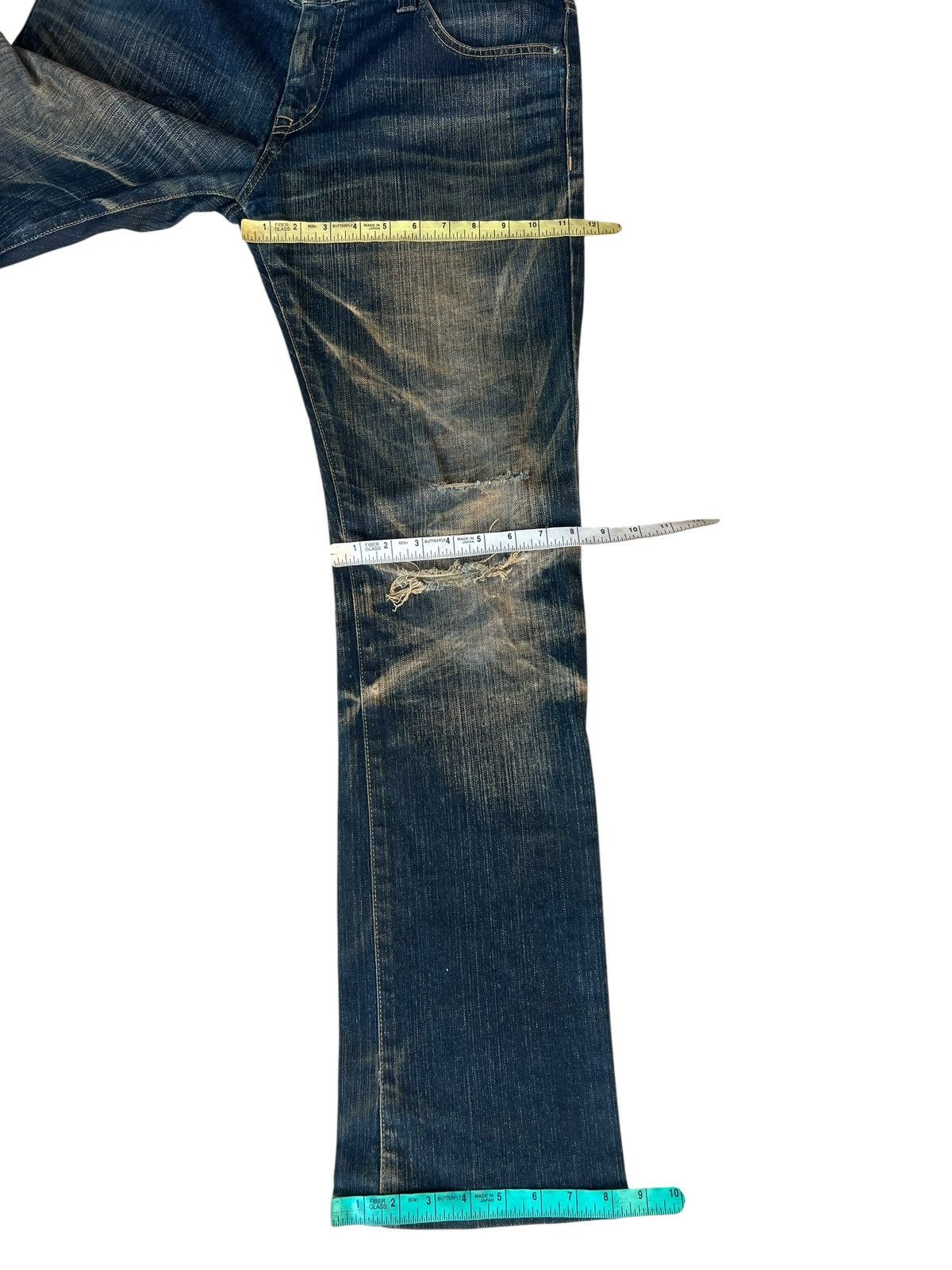 Tornado Mart Trashed Tornado Mart Distress Dirty Mud Denim Flare Jeans Size US 33 - 5 Thumbnail