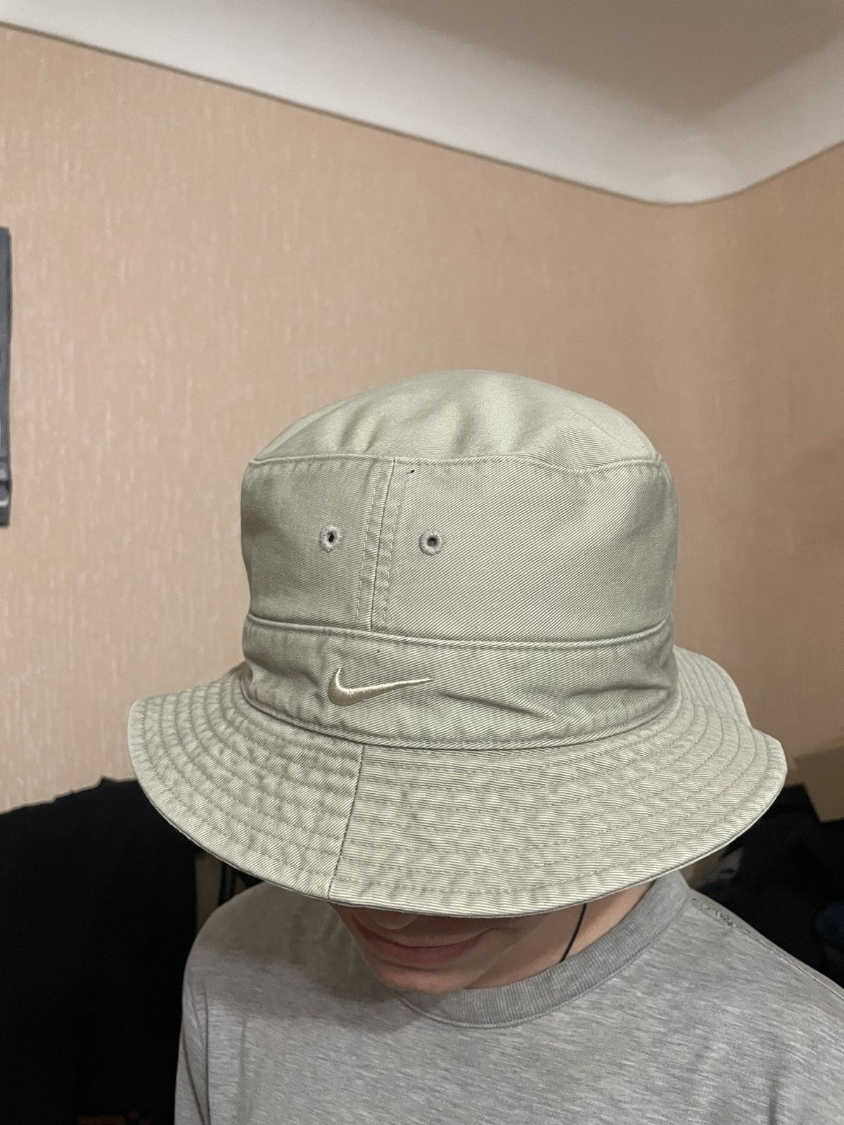 Nike × Vintage Vintage Nike Swoosh Logo Panama Bucket Hat Size ONE SIZE - 1 Thumbnail