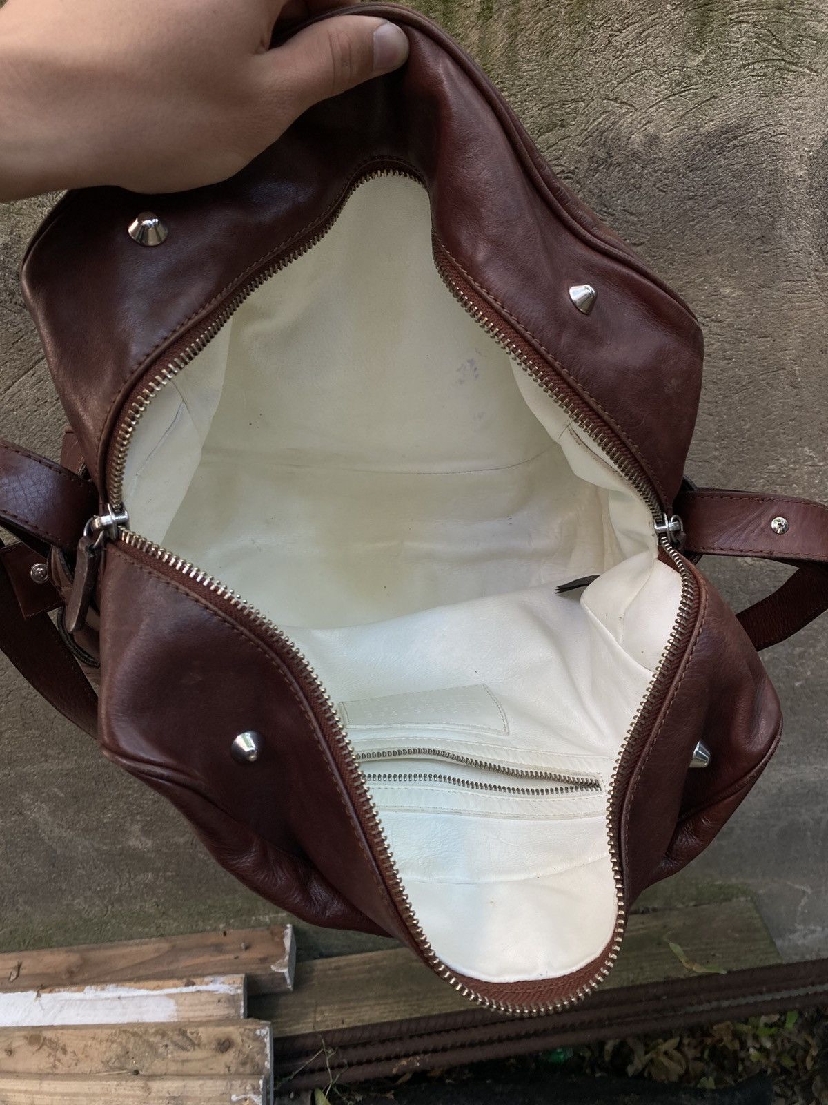 H&M × Maison Margiela × Vintage Maison Margiela x H&M Double Side Leather Bag Size ONE SIZE - 10 Thumbnail