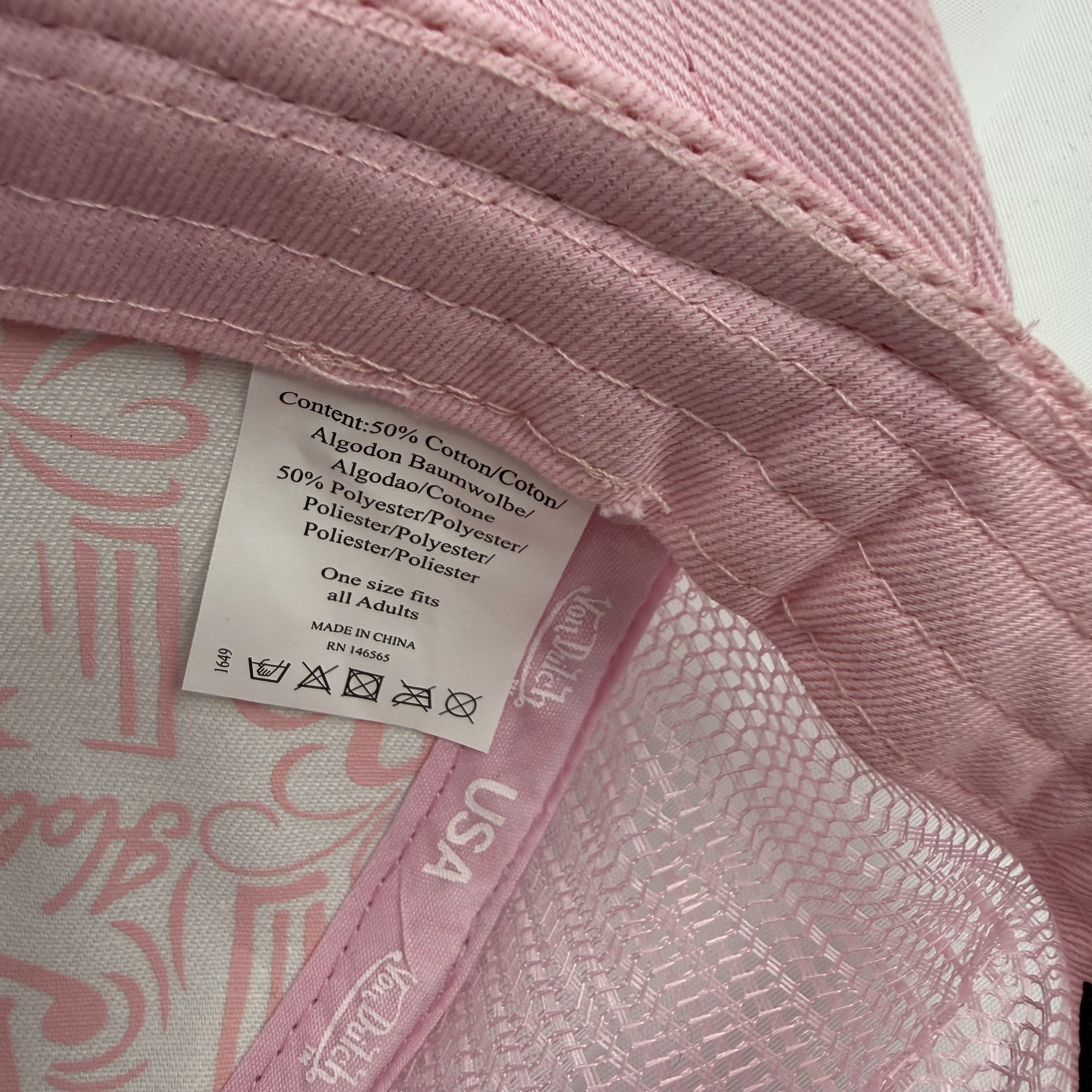 Von Dutch Von Dutch Pink Print Trucker Hat Snapback Y2K Retro Cap Size ONE SIZE - 10 Thumbnail