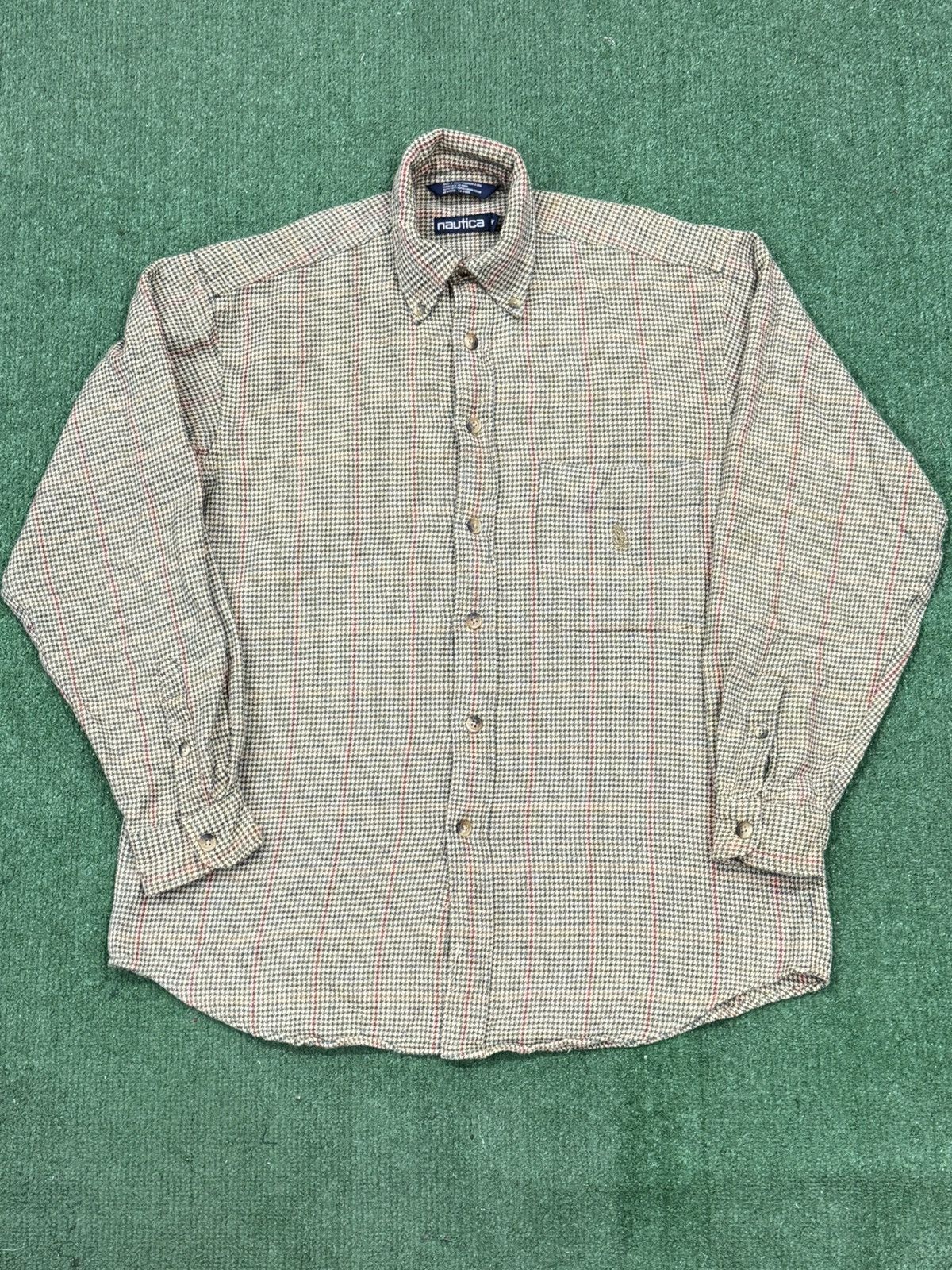 Nautica Vintage Nautica Houndstooth Button Up Shirt Size US M / EU 48-50 / 2 - 1 Thumbnail