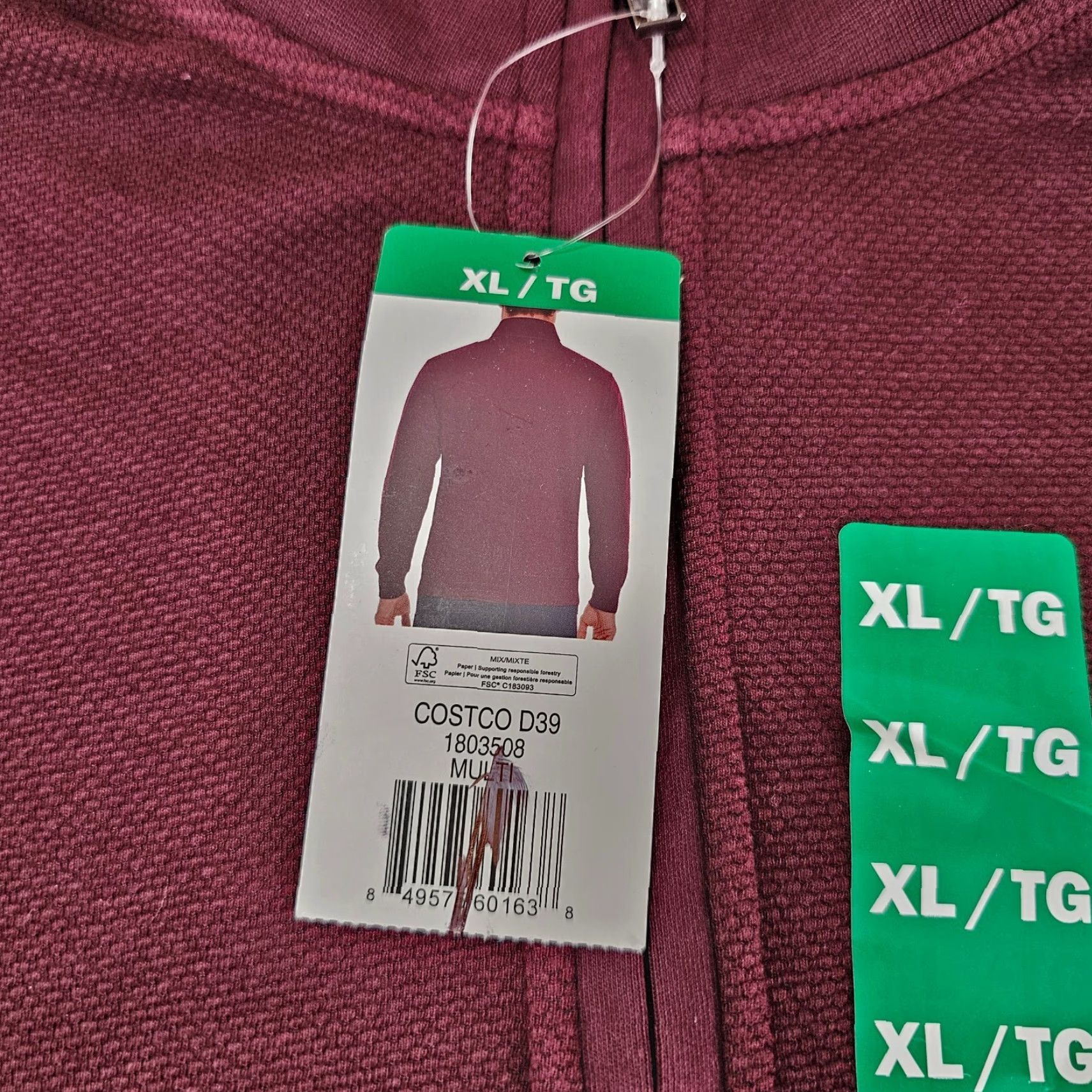 Ted Baker Ted Baker Men’s XL Pull Over Cotton Blend 1/4 Zip Mock Neck Sweater Knit Solid Red Size US XL / EU 56 / 4 - 3 Thumbnail