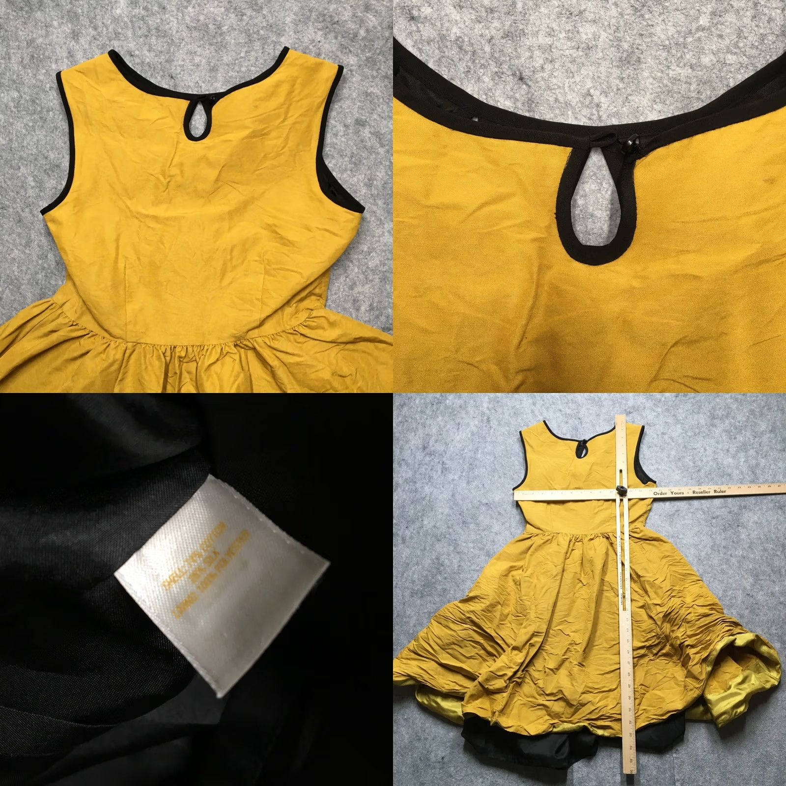 Vintage kate spade new york Silk Dress Womens 0 Yellow A-Line Dress Sleeveless Casual Vintage No Size XS / US 0-2 / IT 36-38 - 8 Thumbnail