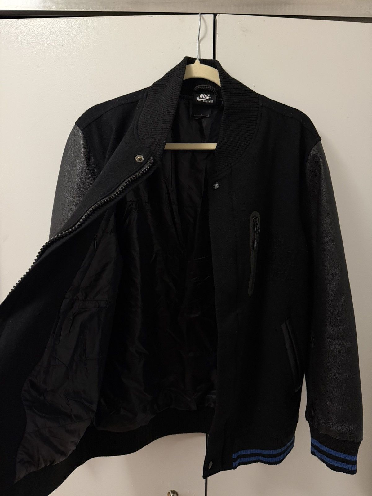 Nike × Stussy 30th Anniversary Destroyer Varsity Jacket, size L Size US L / EU 52-54 / 3 - 9 Thumbnail