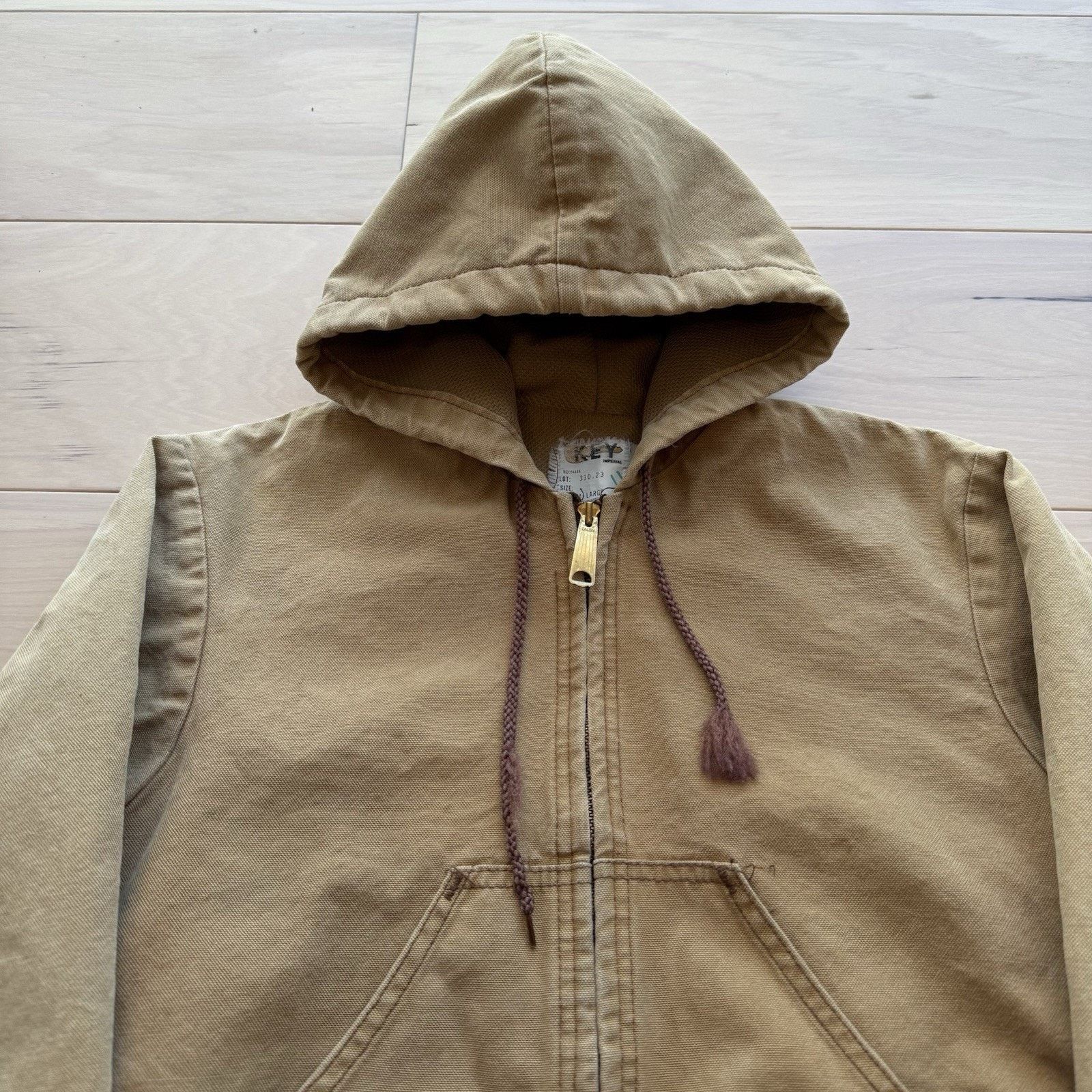 Vintage Vintage Key Work Jacket Youth Large Brown Heavy Size US XXS / EU 40 - 3 Thumbnail