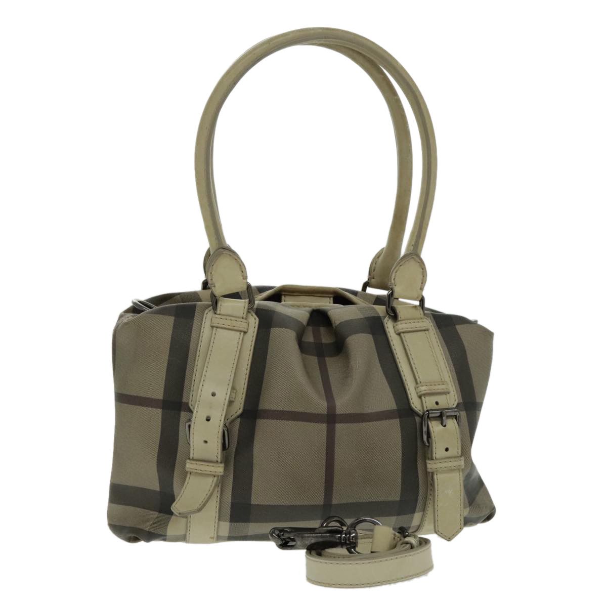 Burberry Nova Check Beige Canvas Handbag (Pre-Owned) Size ONE SIZE - 1 Thumbnail
