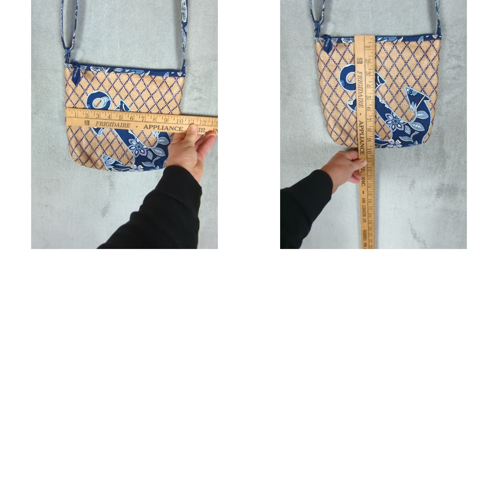 Vera Bradley Vera Bradley Crossbody Bag Anchor Embroidered Straw Regatta Collection Blue Navy Adults Medium Vintage: No Women Size ONE SIZE - 8 Thumbnail