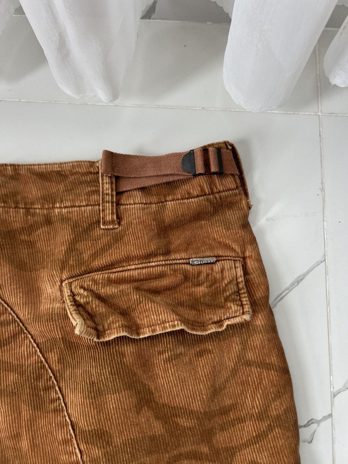 Stussy 90’s STUSSY CORDUROY RARE MULTIPOCKET CARGO RETRO PANTS Y2K Size US 32 / EU 48 - 8 Thumbnail
