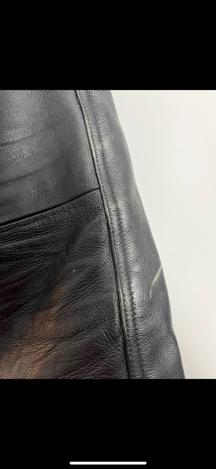 Leather Vintage leather pants motorcycle y2k Size US 28 / EU 44 - 15 Thumbnail