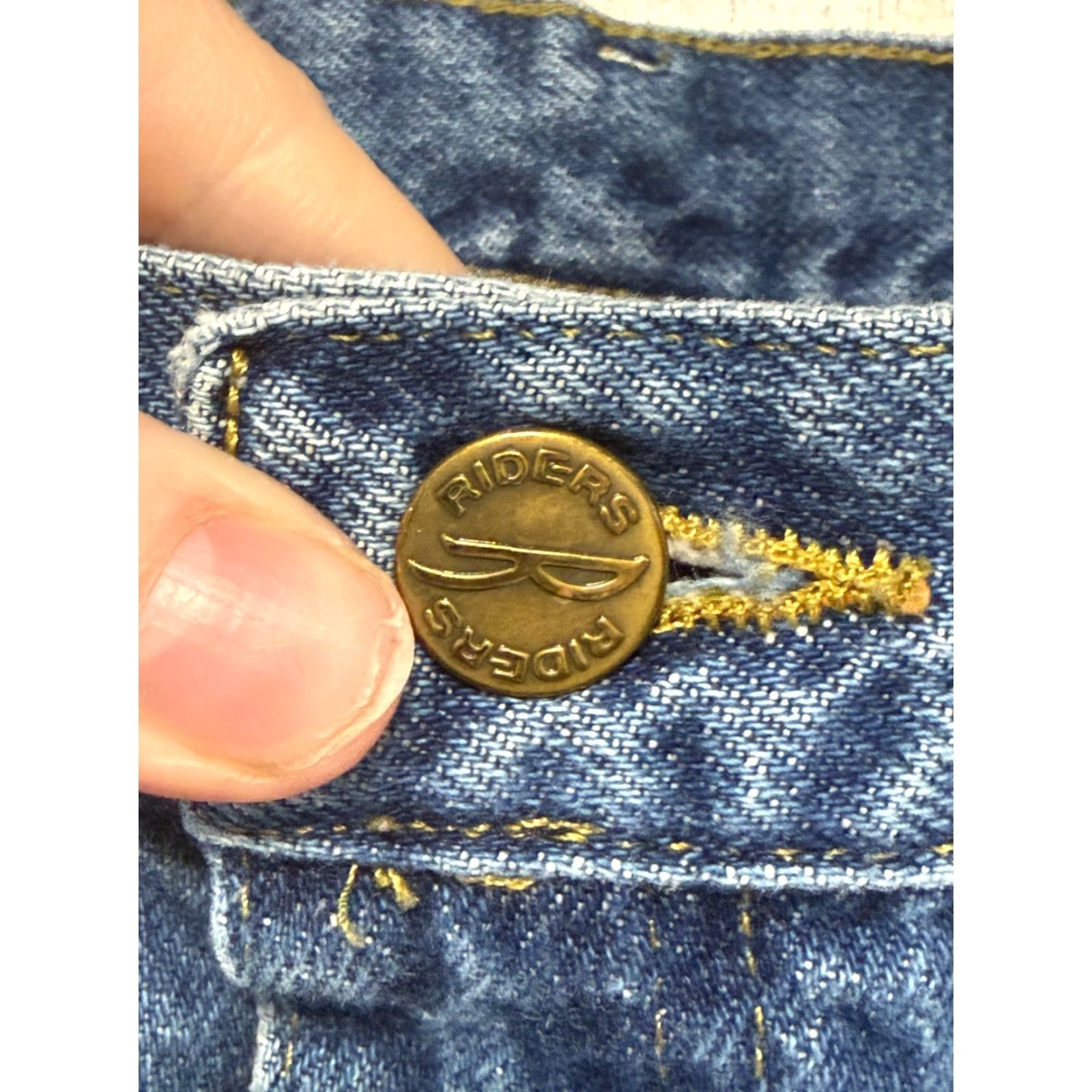 Lee Riders by Lee Jeans Women's 16P Petite Blue Denim Straight Leg Jeans Shirt? Size 38" / US 16 / IT 52 - 4 Thumbnail