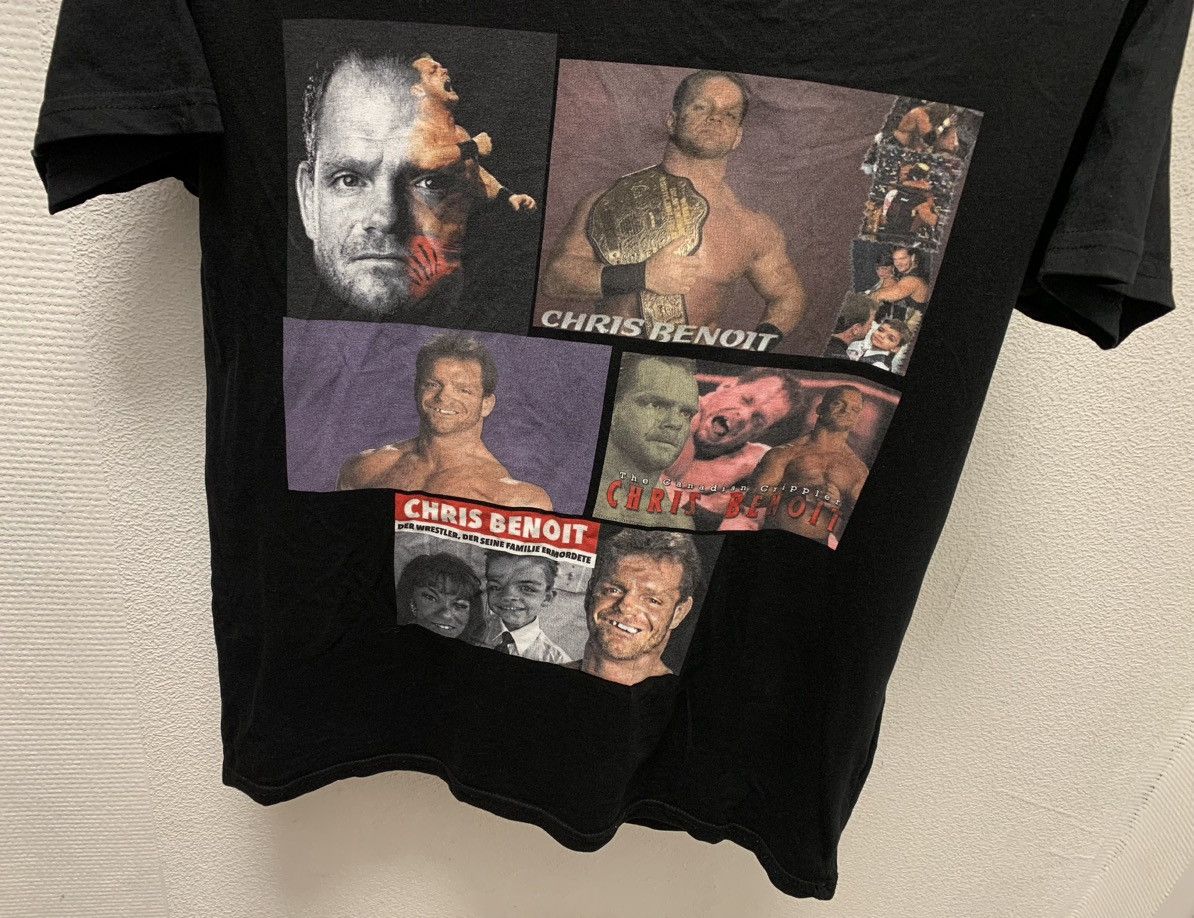 Vintage Chris Benoit vintage wrestler t-shirt L wwe wwf Size US L / EU 52-54 / 3 - 3 Thumbnail