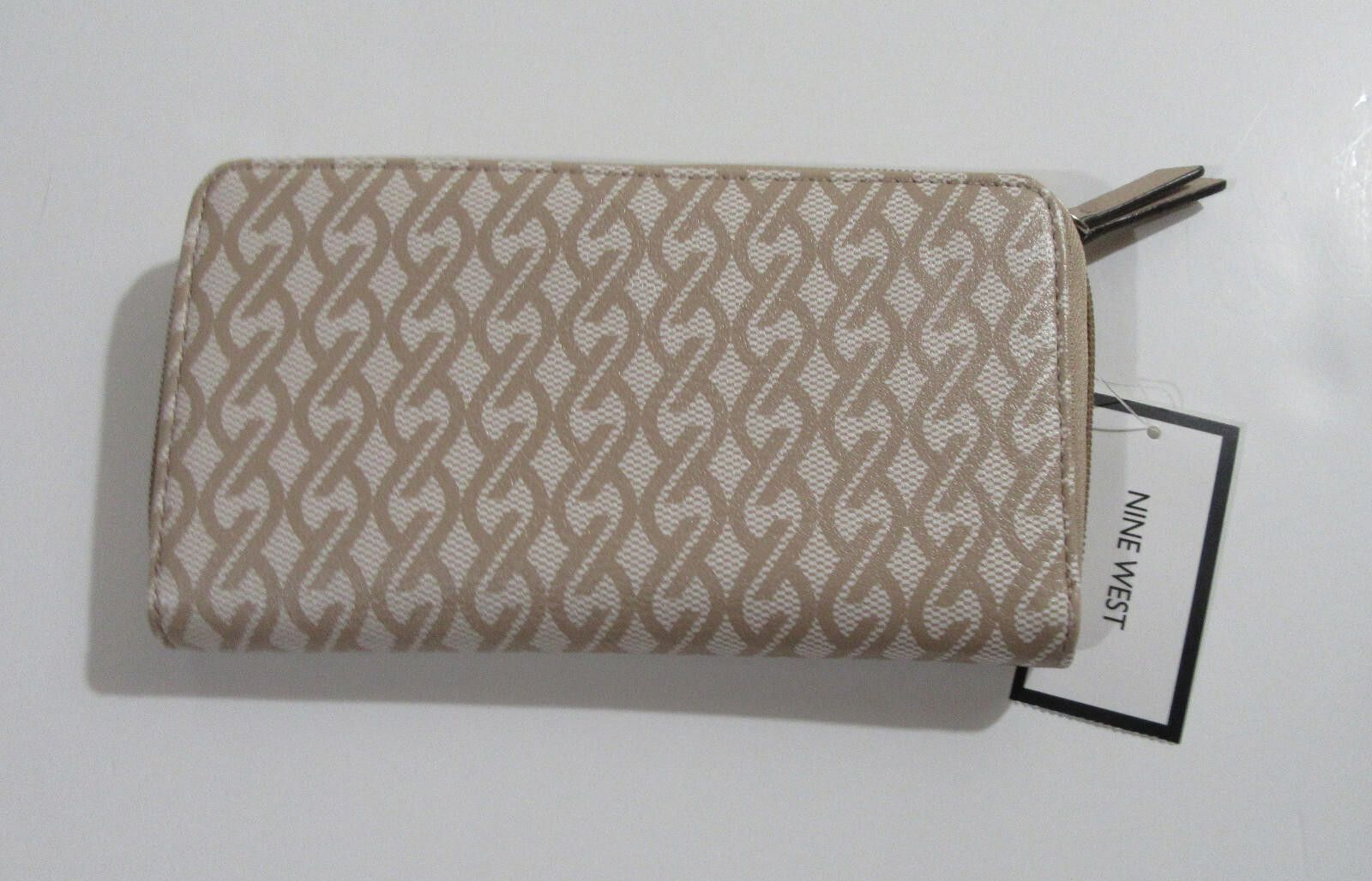 Nine West Nine West Full of Sparkle Zip Around Wallet Beige Size ONE SIZE - 4 Thumbnail